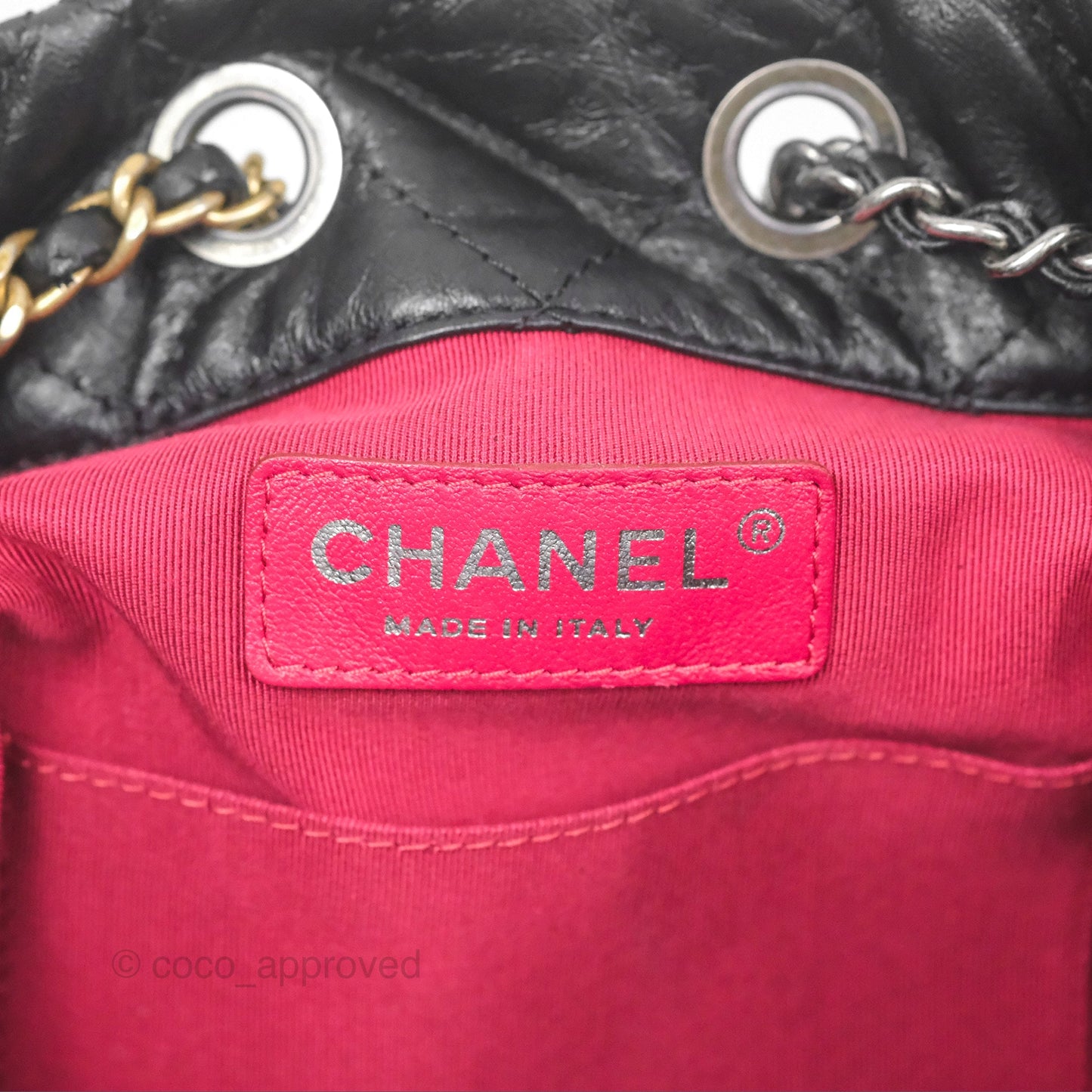 Chanel Small Gabrielle Backpack Black Aged Calfskin
