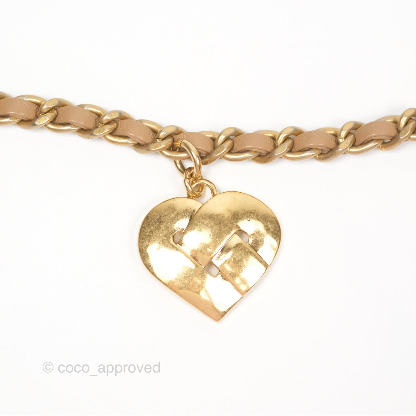 Chanel Mini Flap Bag With Heart CC Charm Beige Lambskin Aged Gold Hardware 22B