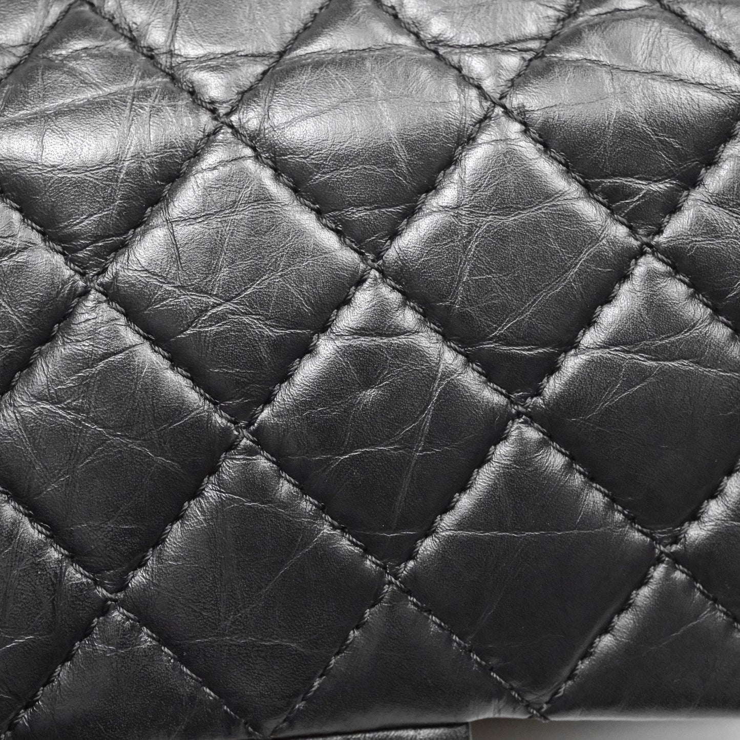 Chanel Quilted 2.55 Reissue 226 Flap Bag Black Aged Calfskin Gold Hardware