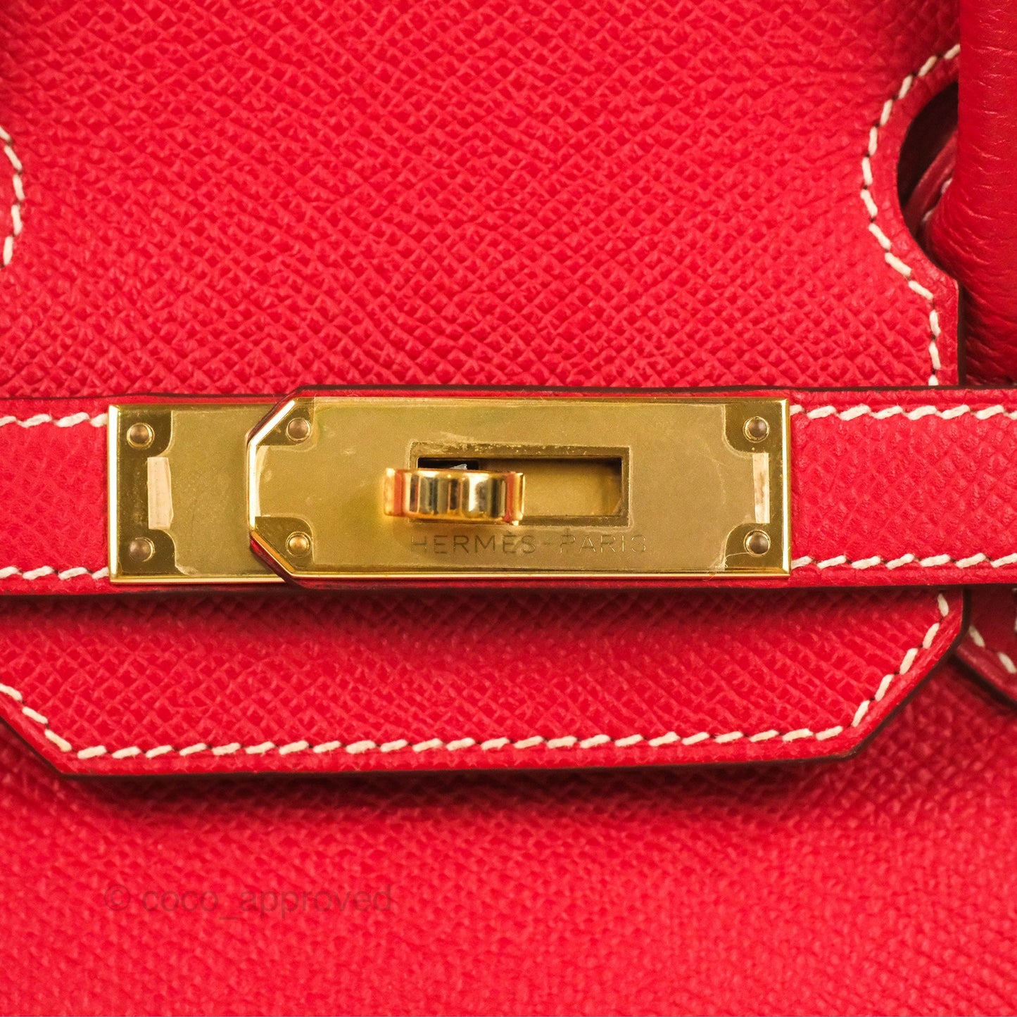 Hermès Candy Birkin 30 Rouge Casque/Blue Thalassa Epsom Permabrass Hardware
