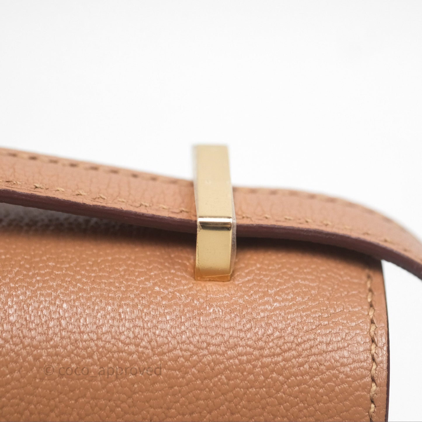 Hermès Constance Mini Quebracho Chevre Gold Hardware