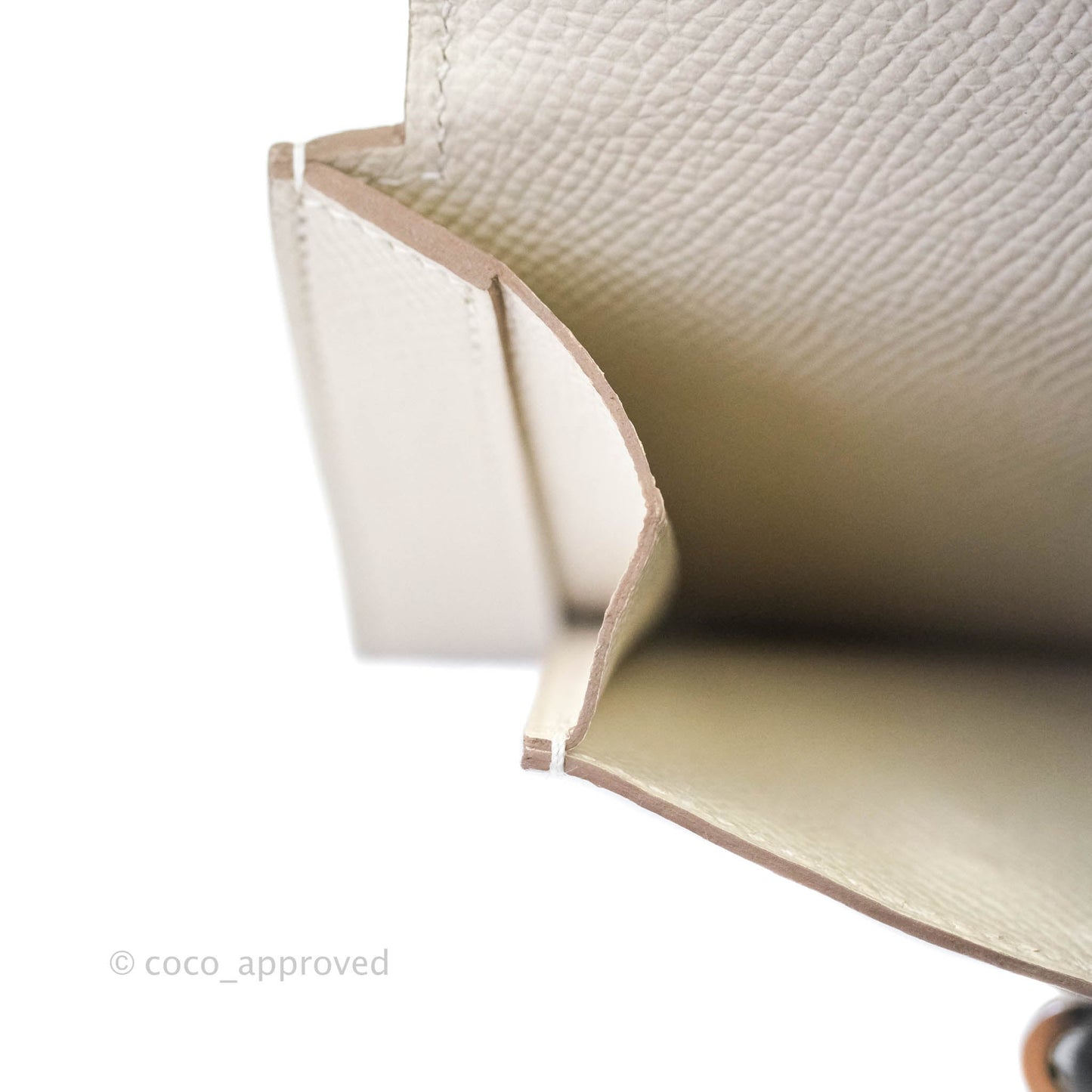 Hermès Kelly Pocket Compact Wallet Epsom Cream