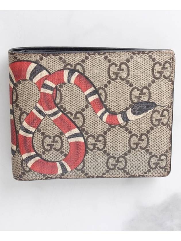 Luxury Gucci Trending 2025 Snake half wallet beige