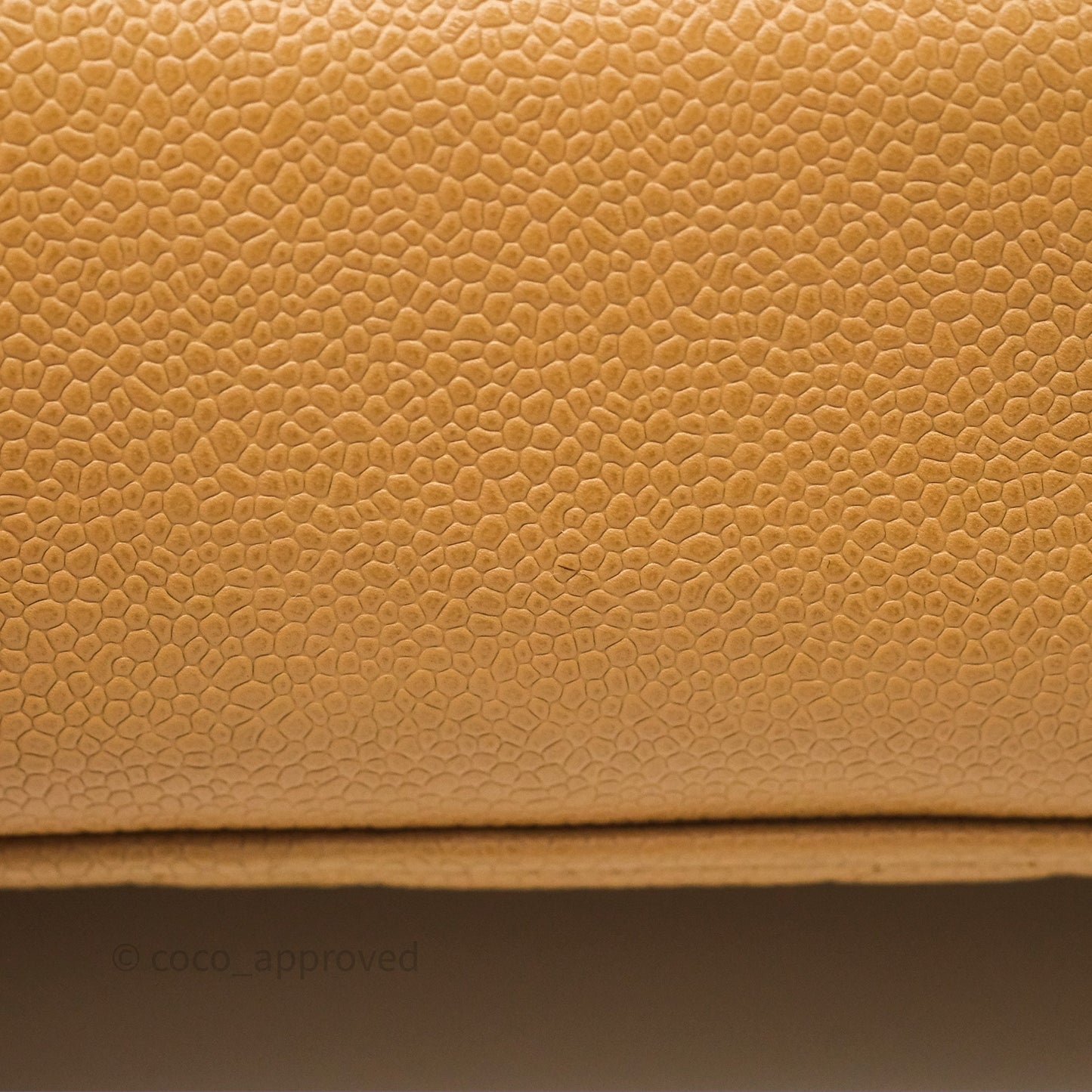Chanel Vintage CC Quilted Tote Dark Beige Caviar 24K Gold Hardware