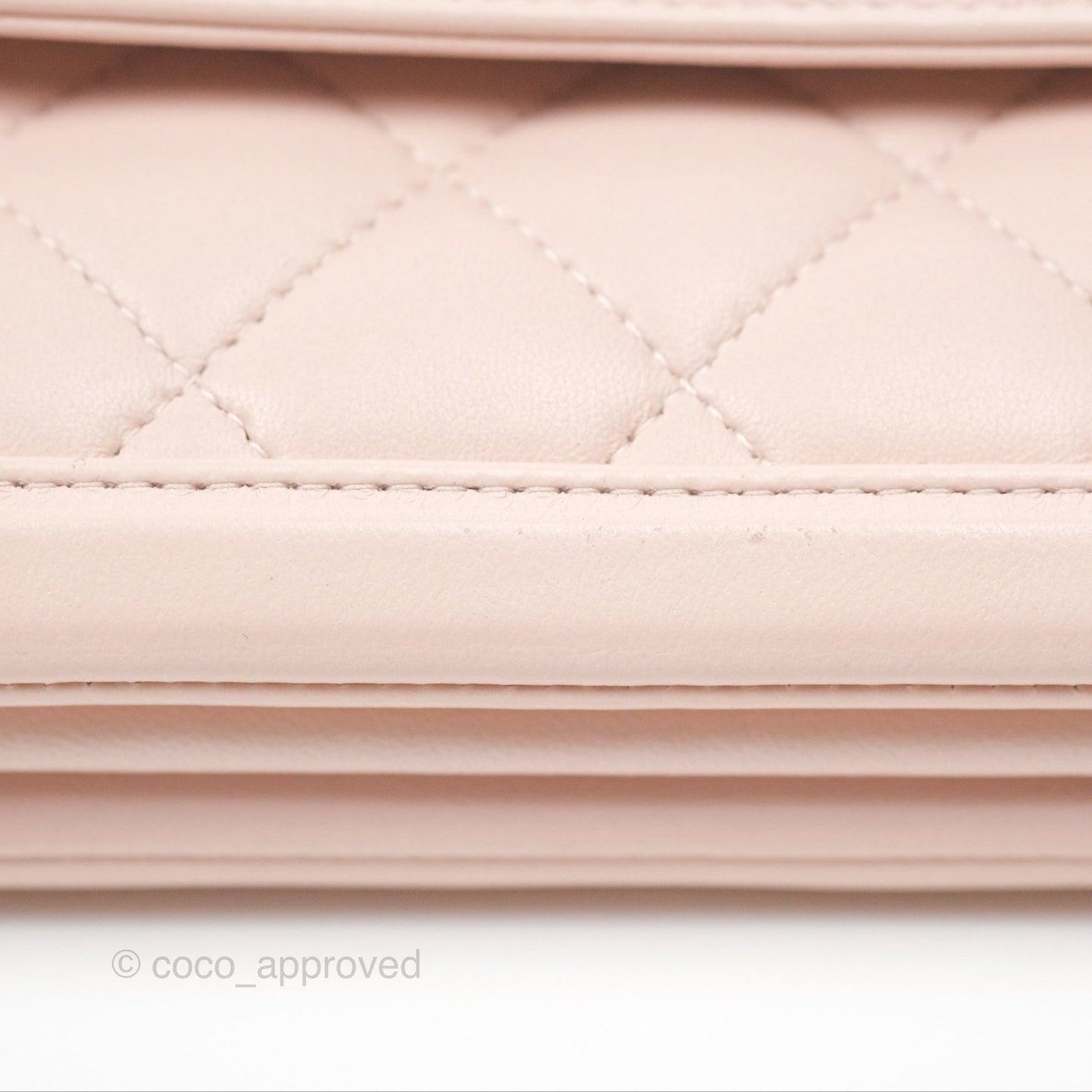 Chanel Flap Clutch With Chain Quilted Light Pink Lambskin Gold Hardware