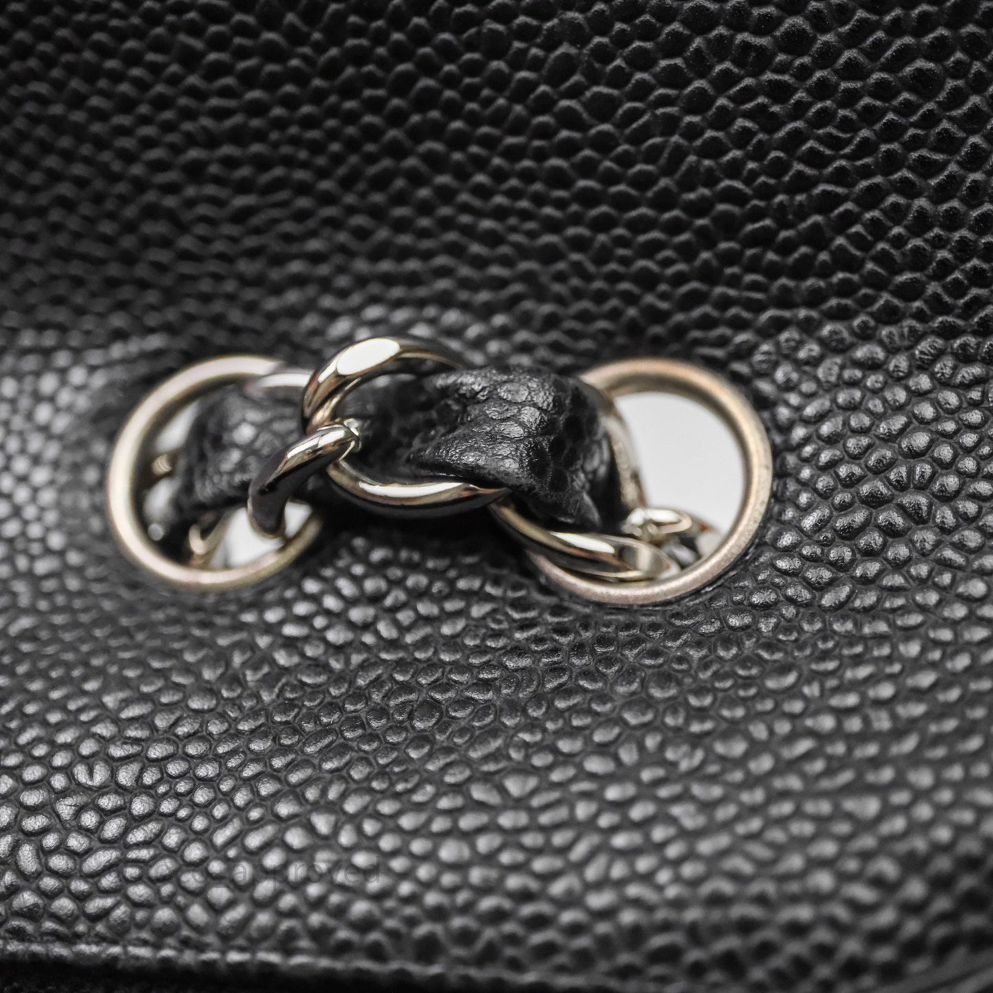Chanel Jumbo Single Flap Black Caviar Silver Hardware
