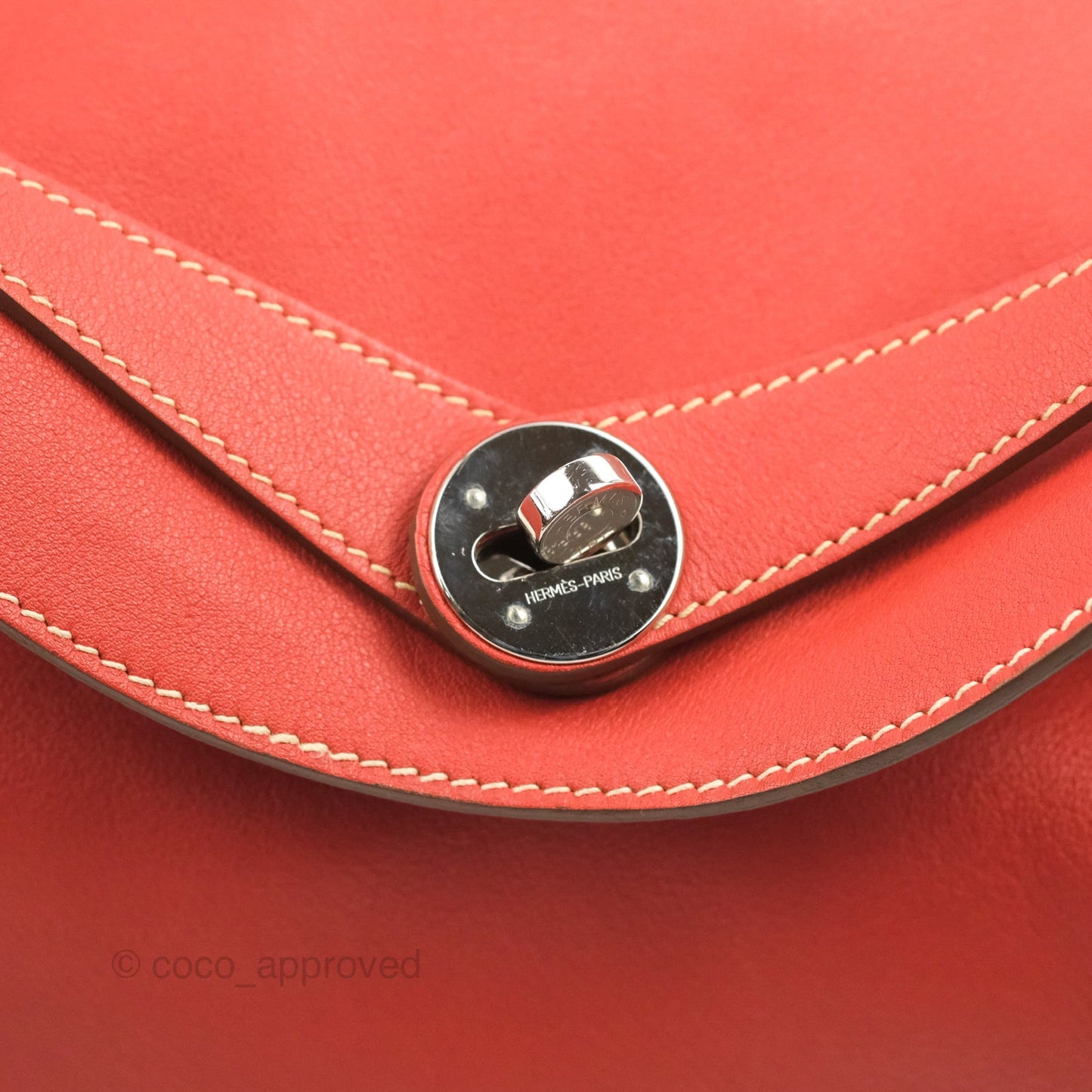 Hermès Lindy 30 Sanguine 9M Swift Palladium Hardware