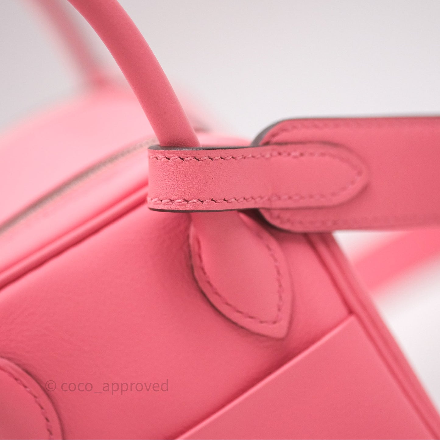 Hermès Mini Lindy 20 Rose Ete K4 Swift Palladium Hardware