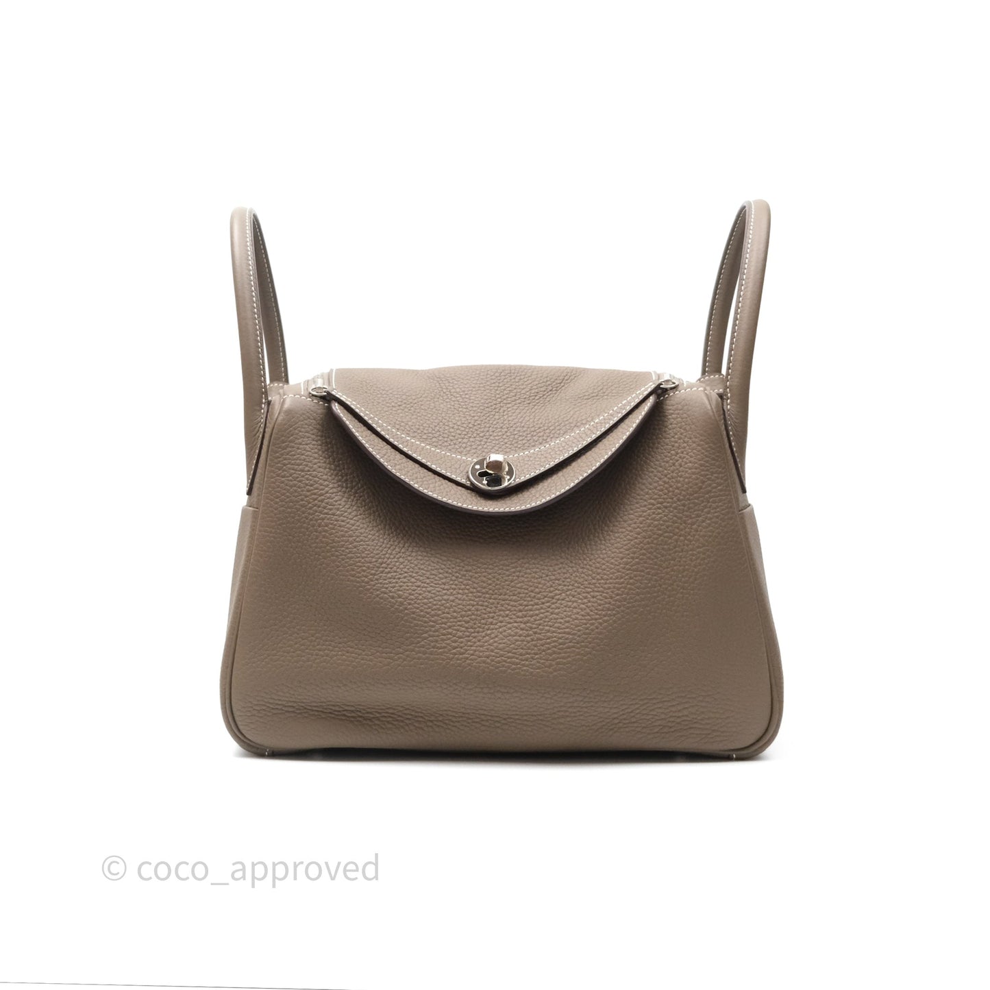 Hermès Lindy 30 Etoupe 18 Clemence Palladium Hardware