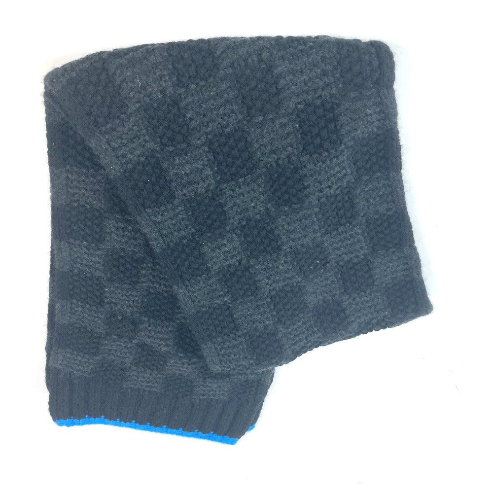 LOUIS VUITTON Scarf M75904 cashmere black Damier Bicolor Echarpe Helsinki TaigaArticles de Voyage