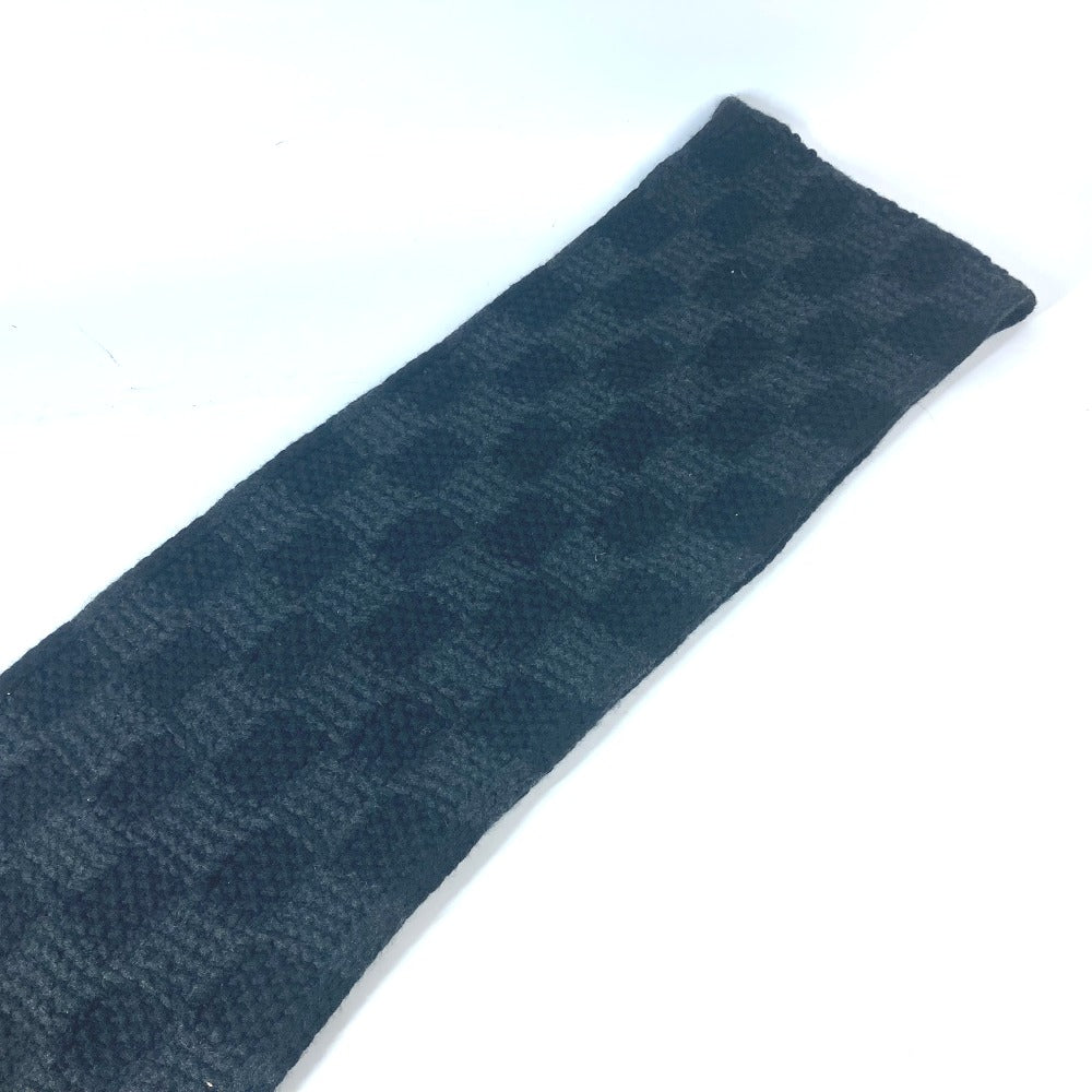 LOUIS VUITTON Scarf M75904 cashmere black Damier Bicolor Echarpe Helsinki TaigaArticles de Voyage