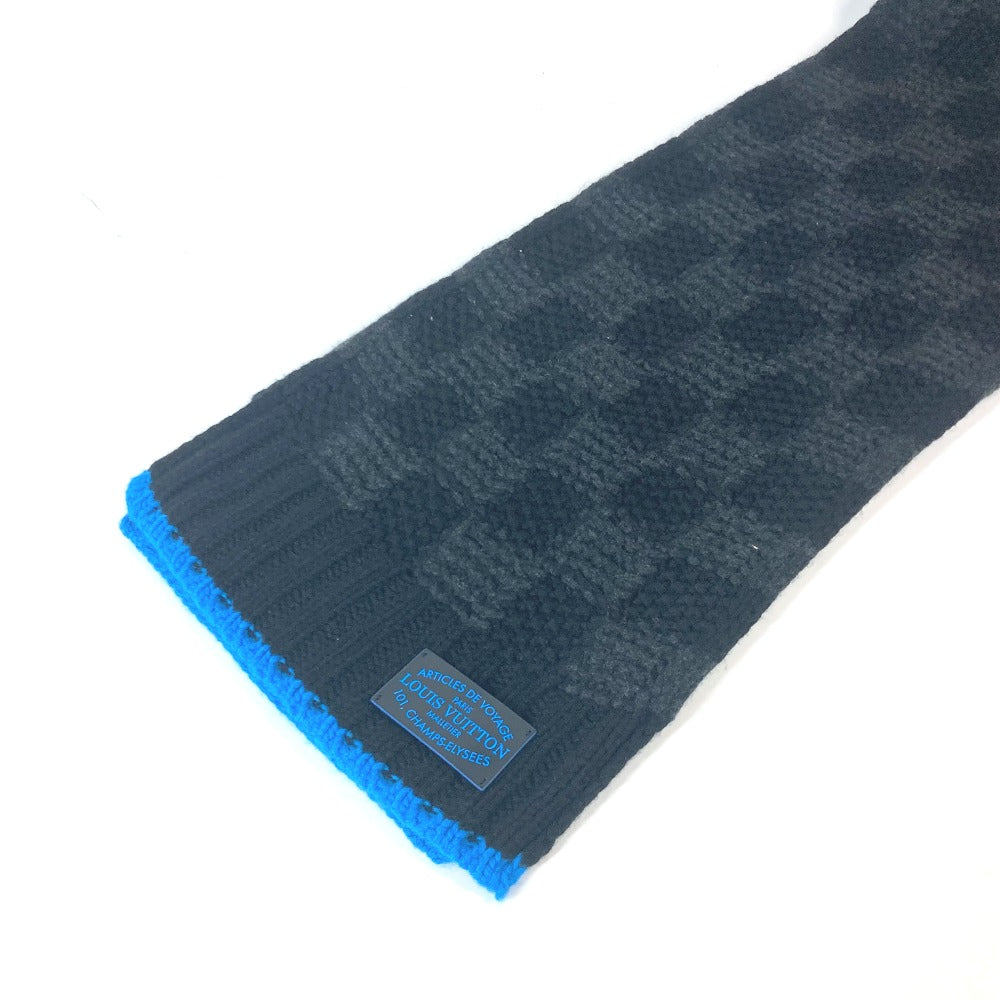LOUIS VUITTON Scarf M75904 cashmere black Damier Bicolor Echarpe Helsinki TaigaArticles de Voyage