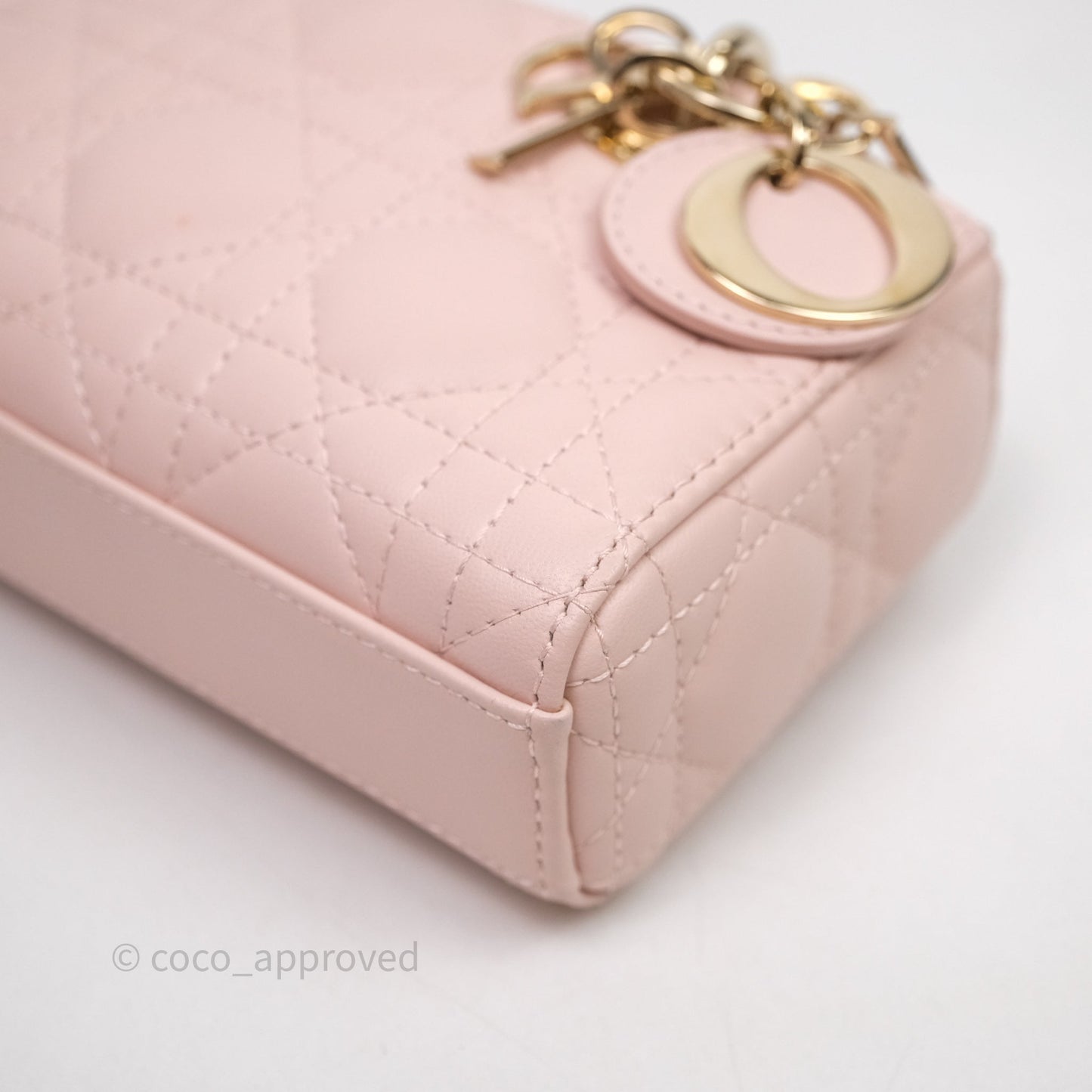 Dior Micro Lady D-Joy Bag Powder Pink Cannage Lambskin