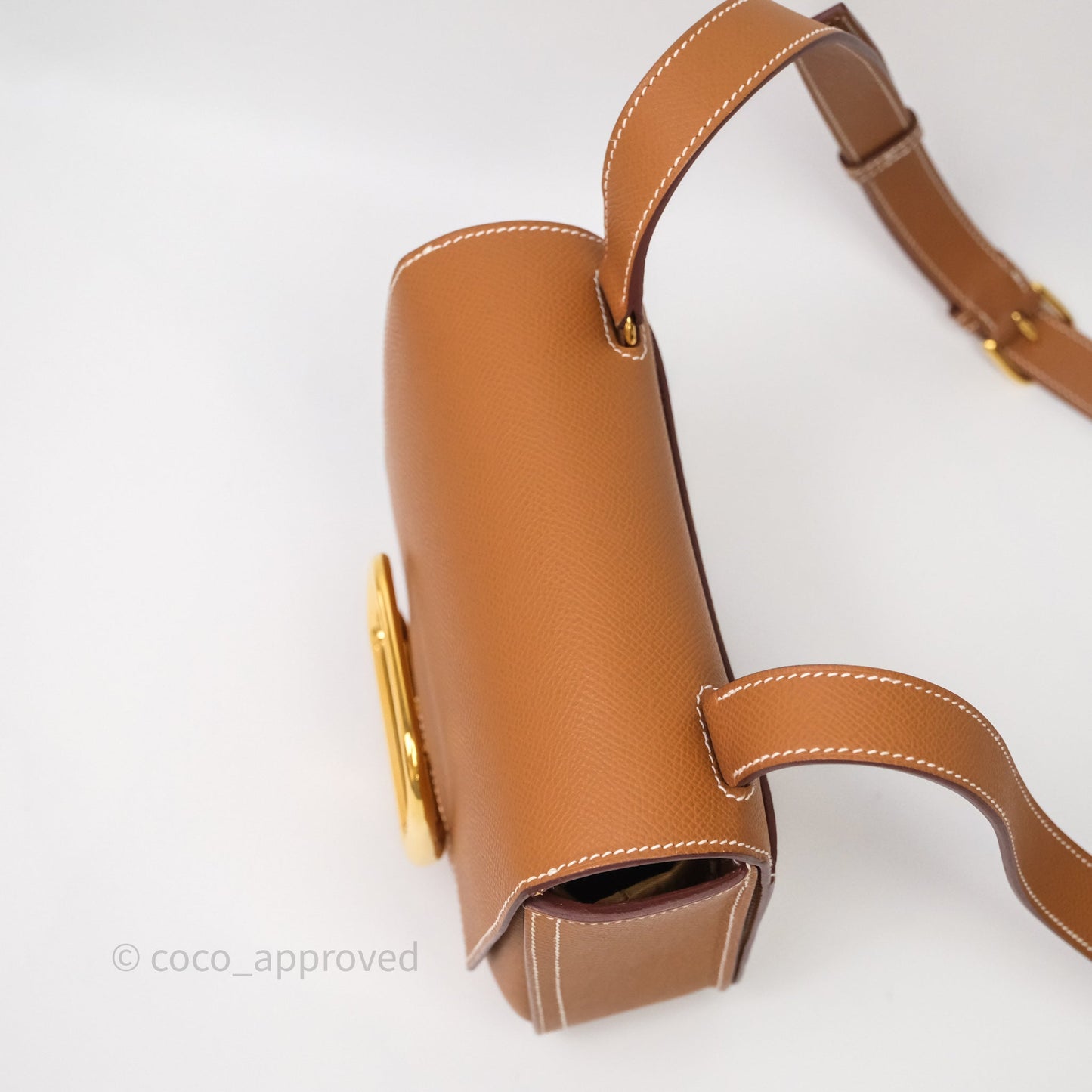 Hermès Della Cavalleria Mini Bag Gold 37 Epsom Gold Hardware