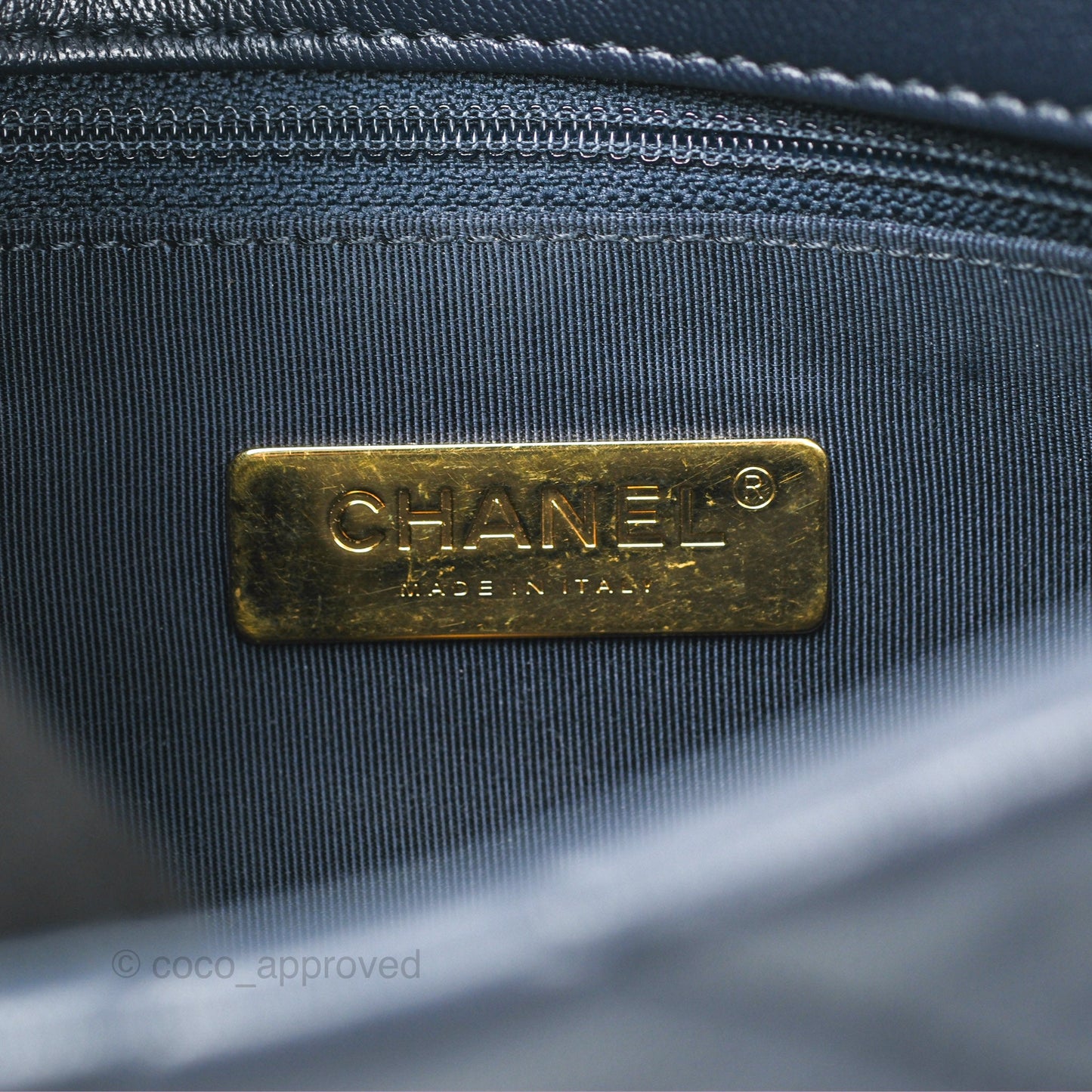 Chanel 19 Small Navy Goatskin Mixed Hardware
