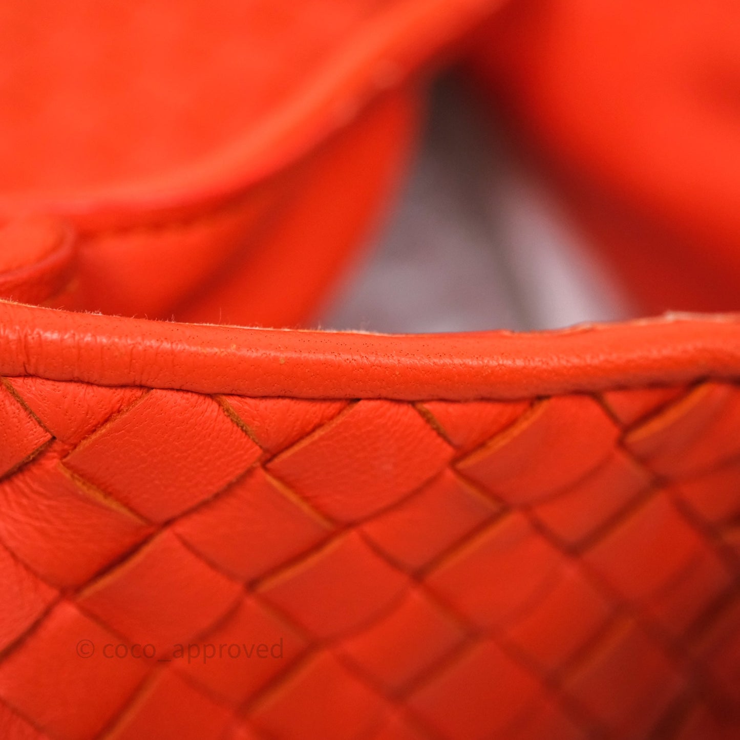 Bottega Veneta Nappa Intrecciato Parachute Tote Bag Orange