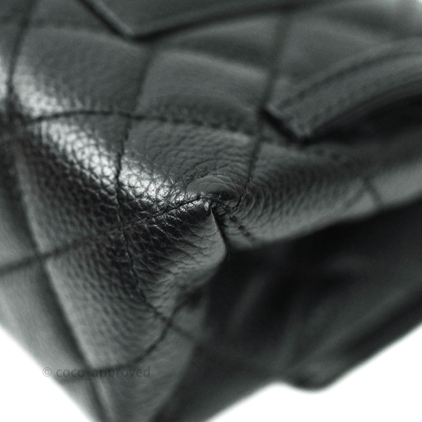 Chanel Reissue Quilted Caviar Belt Bag Black Silver Hardware