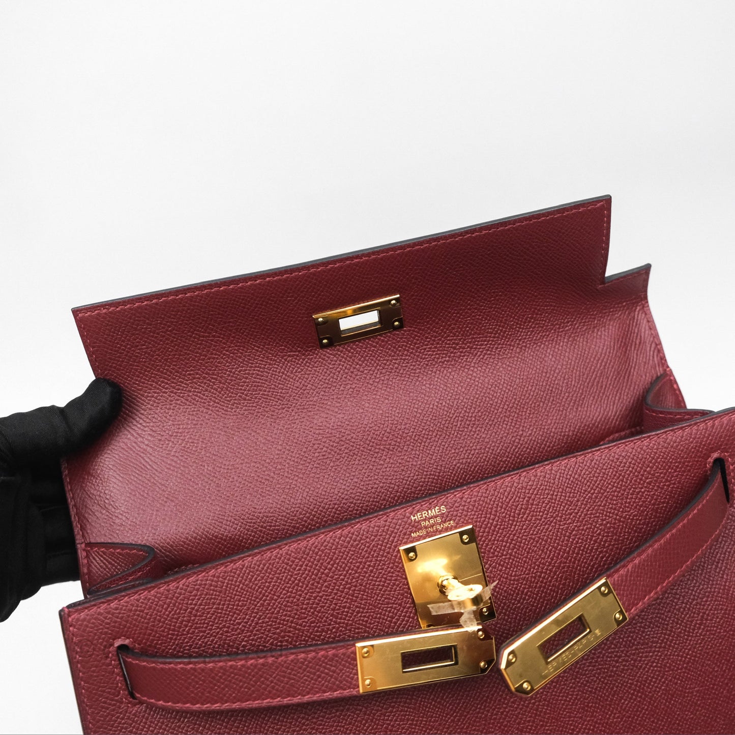 Hermès Kelly 28 Sellier Rouge Epsom Gold Hardware