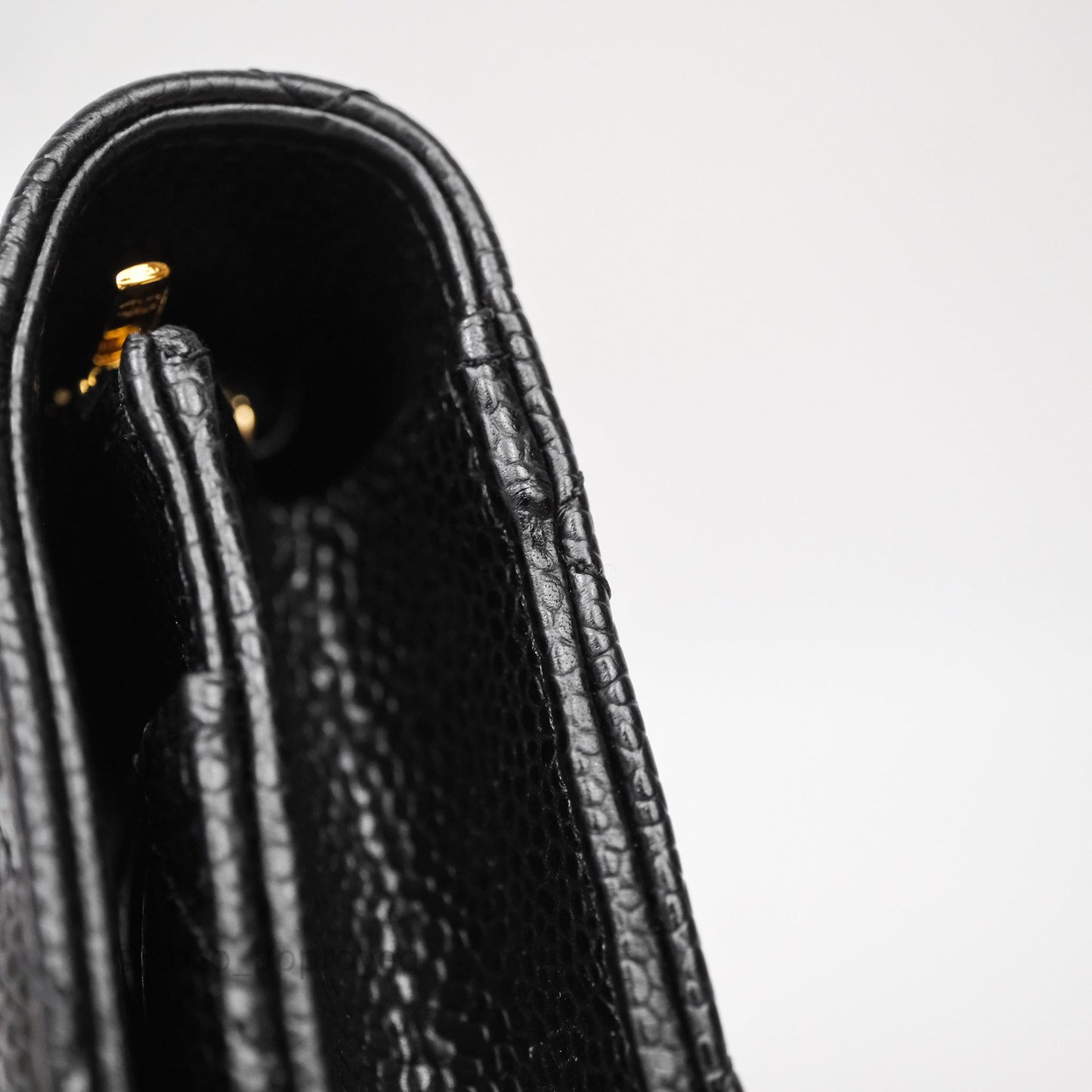 Chanel Quilted WOC Black Caviar Gold Hardware