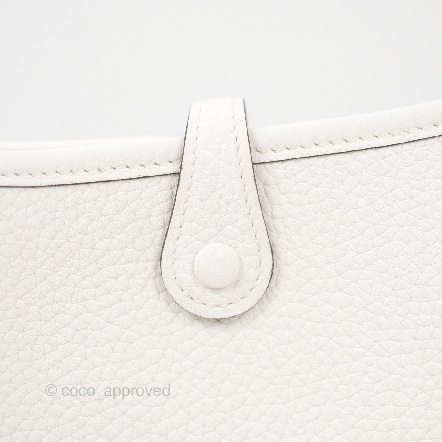 Hermès Mini Evelyne 16 New White Clemence Palladium Hardware