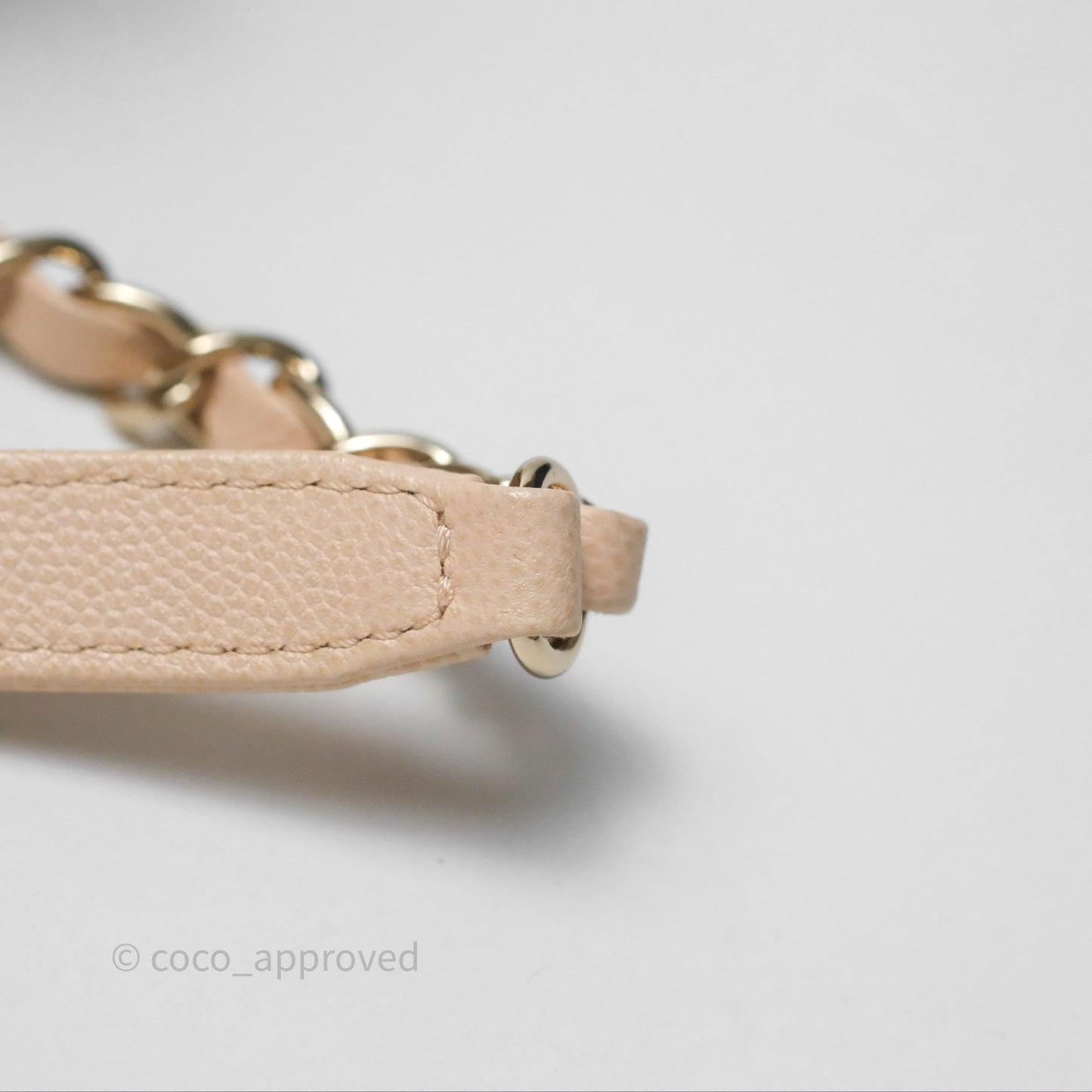 Chanel Quilted Small Like The Wallet Flap Light Beige Pink Caviar Light Gold Hardware 22C