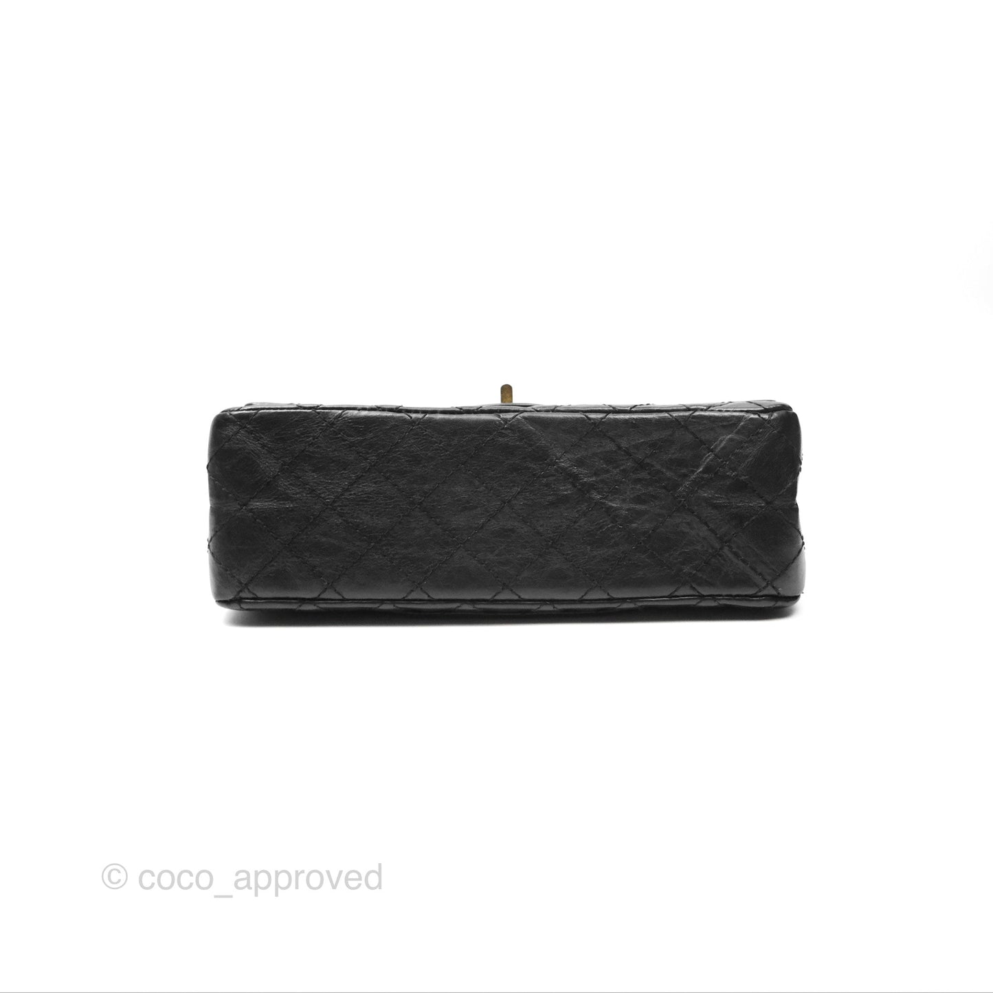 Chanel Reissue 225 Quilted Black Aged Calfskin Aged Gold Hardware