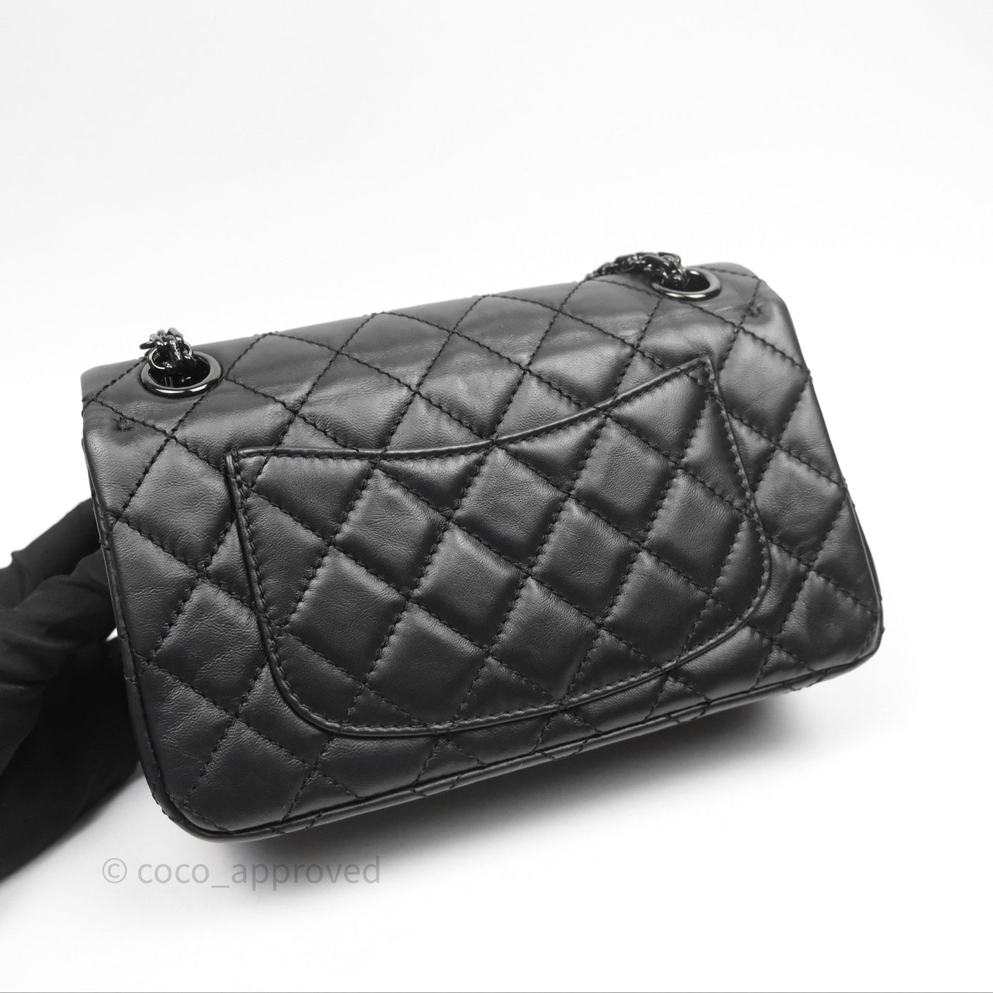 Chanel Quilted Mini Reissue 224 So Black Calfskin