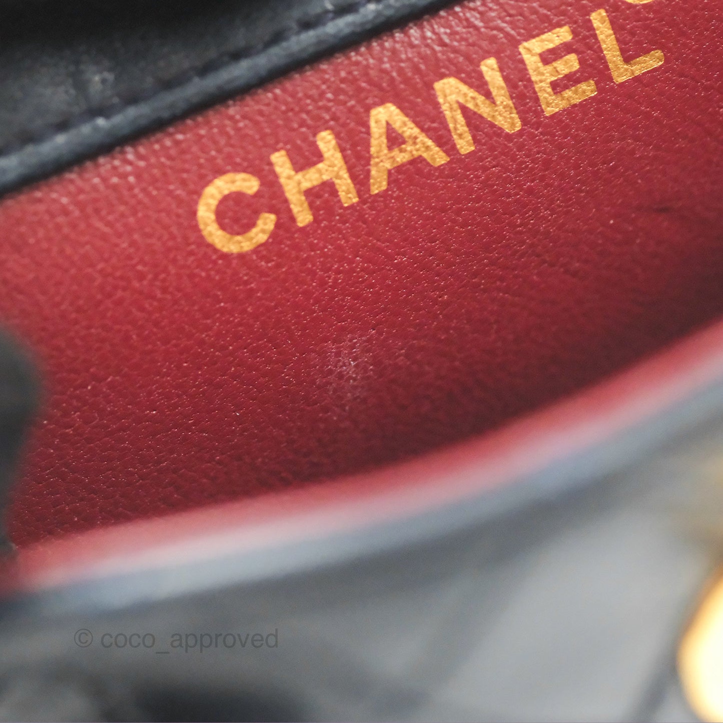 Chanel Mini Dark Navy Lambskin Flap Shoulder Bag 24K Gold Hardware