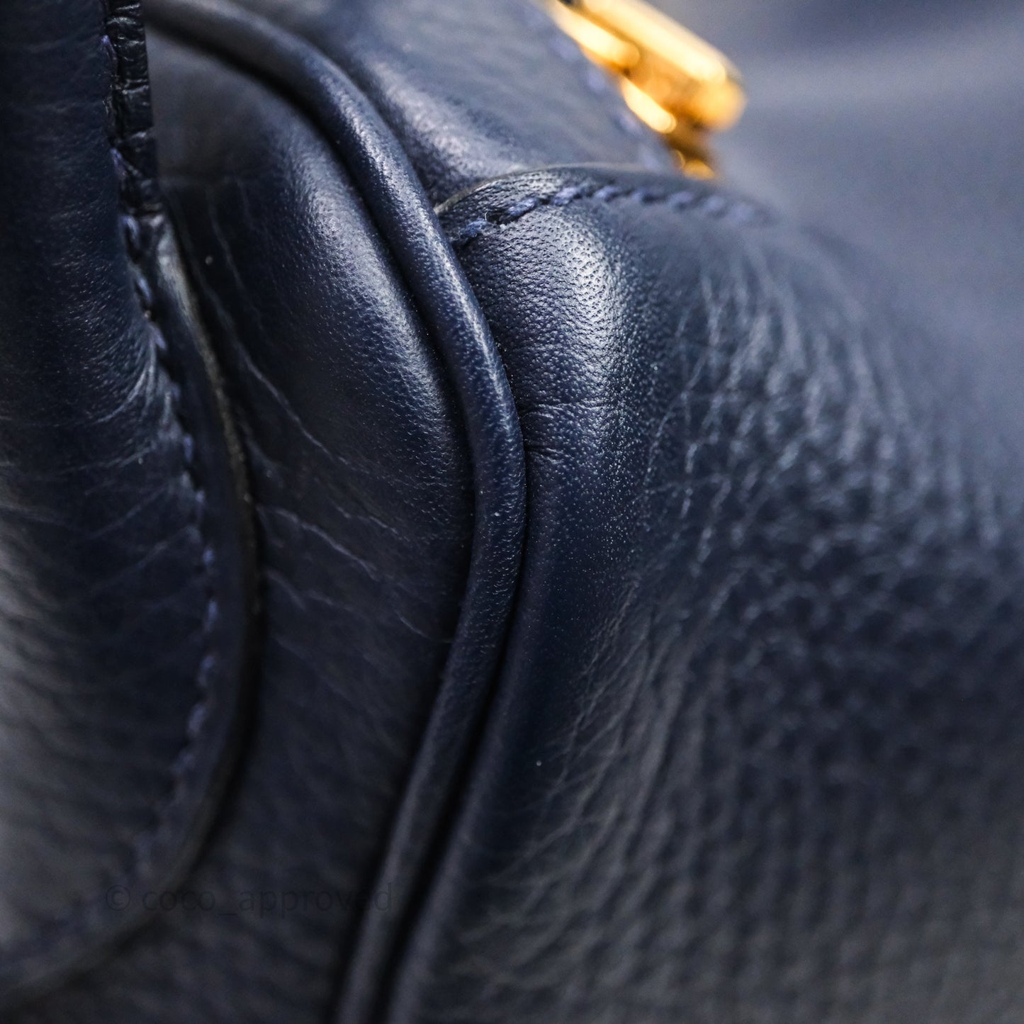 Hermès Lindy 30 Bleu Nuit 2Z Clemence Gold Hardware