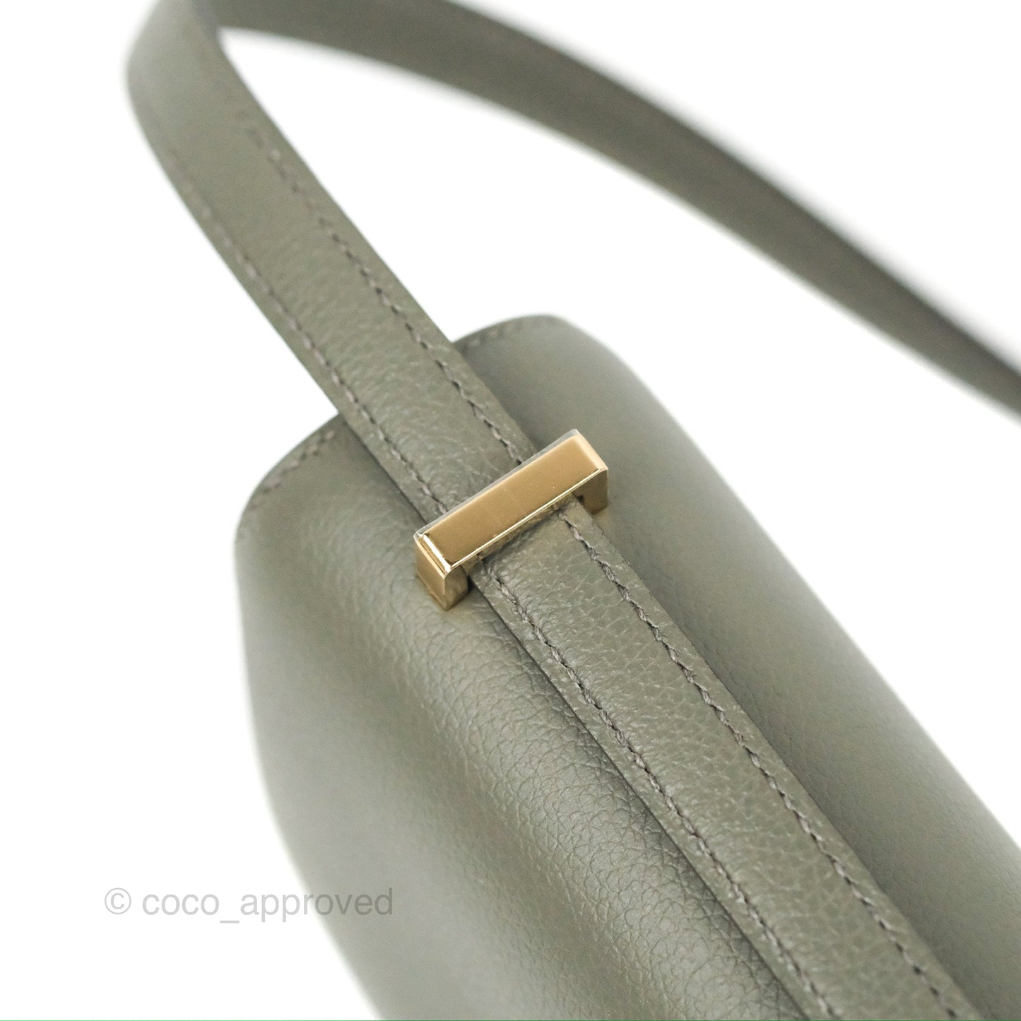 Hermès Constance Mini 18cm with Mirror Gris Meyer 0L/Gris Pale M4 Evercolor Gold Hardware