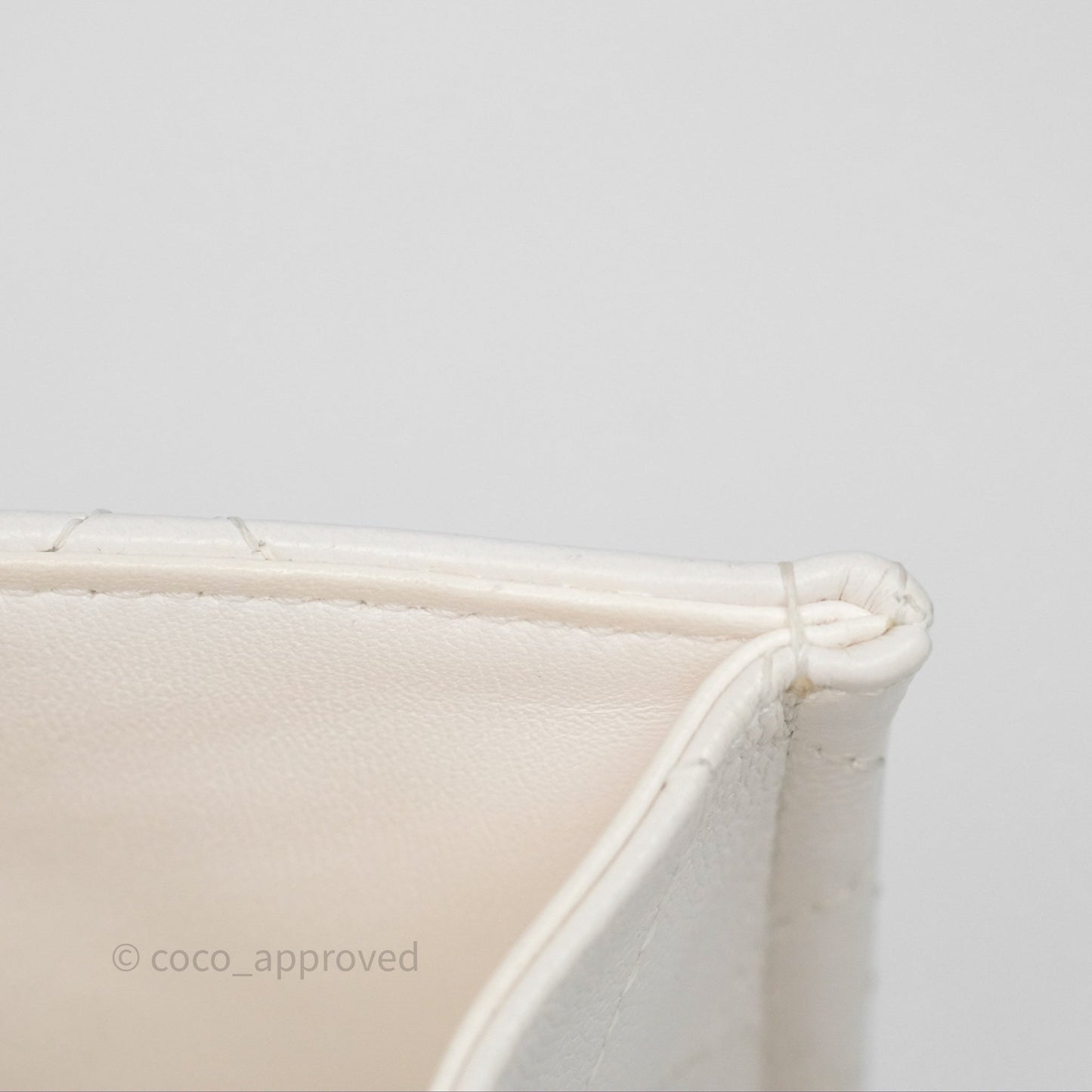 Chanel Large Quilted Sweet Classic Flap White Caviar Aged Gold Hardware