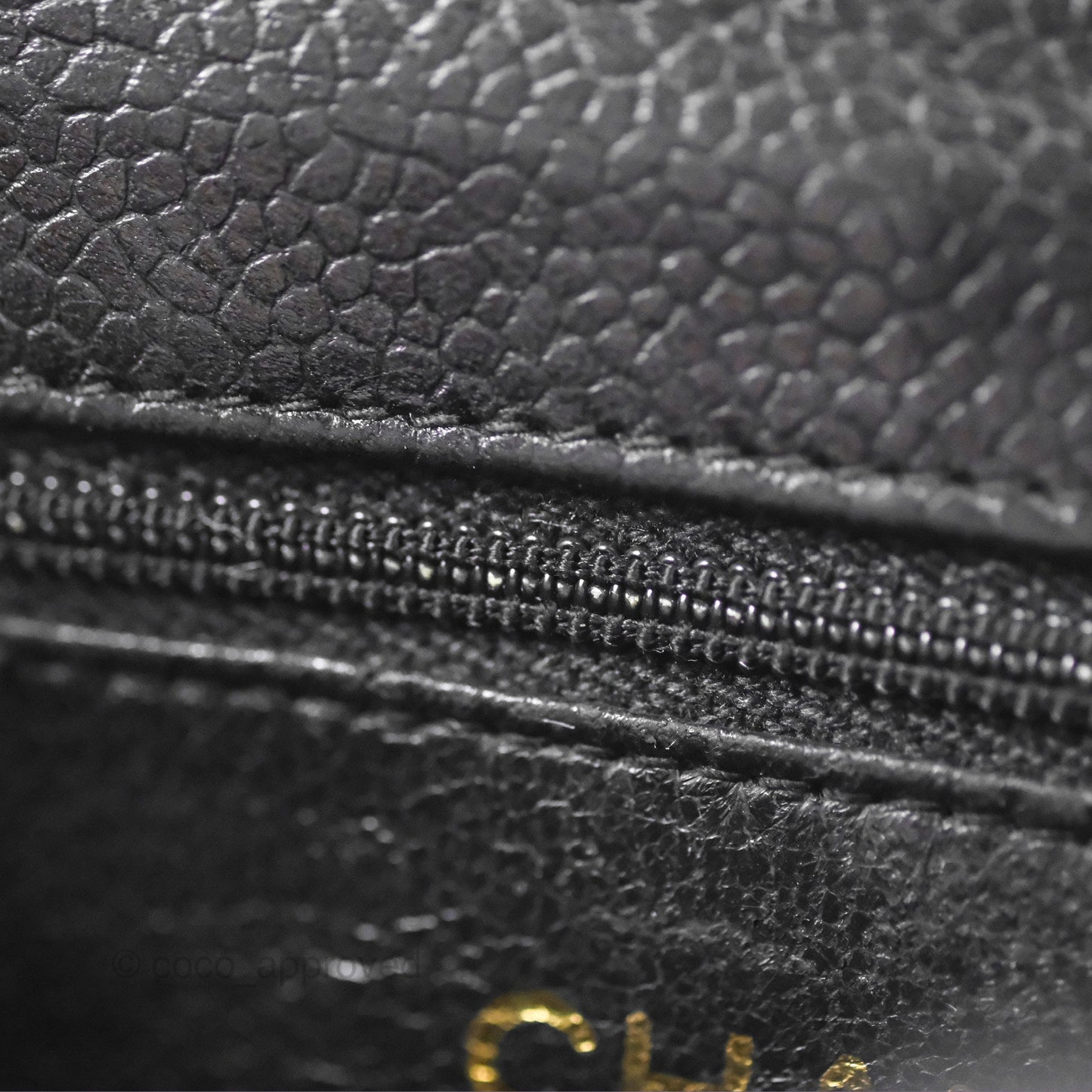Chanel Vintage Belt Bag Black Caviar 24K Gold Hardware