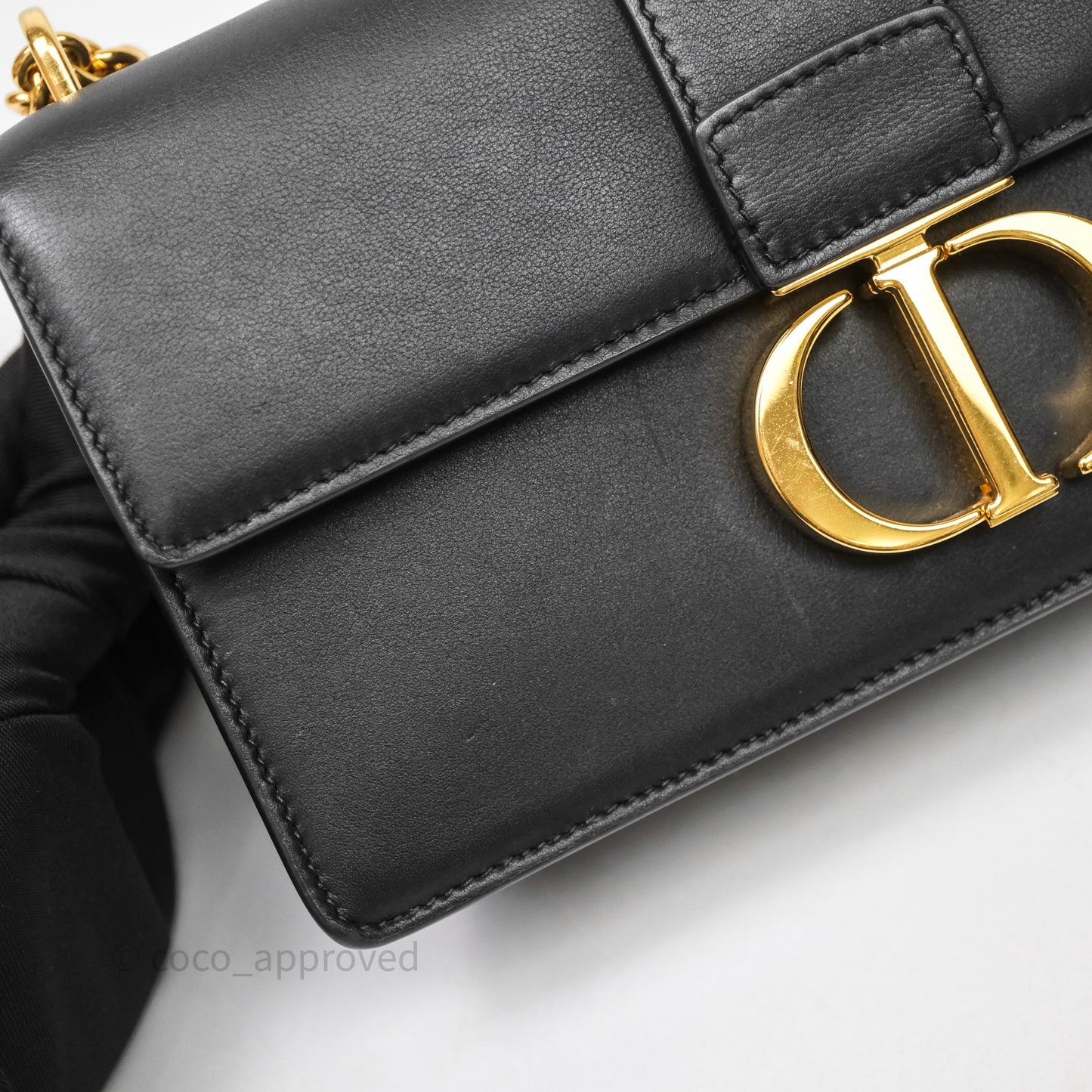 Christian Dior 30 Montaigne East-West Chain Bag Black