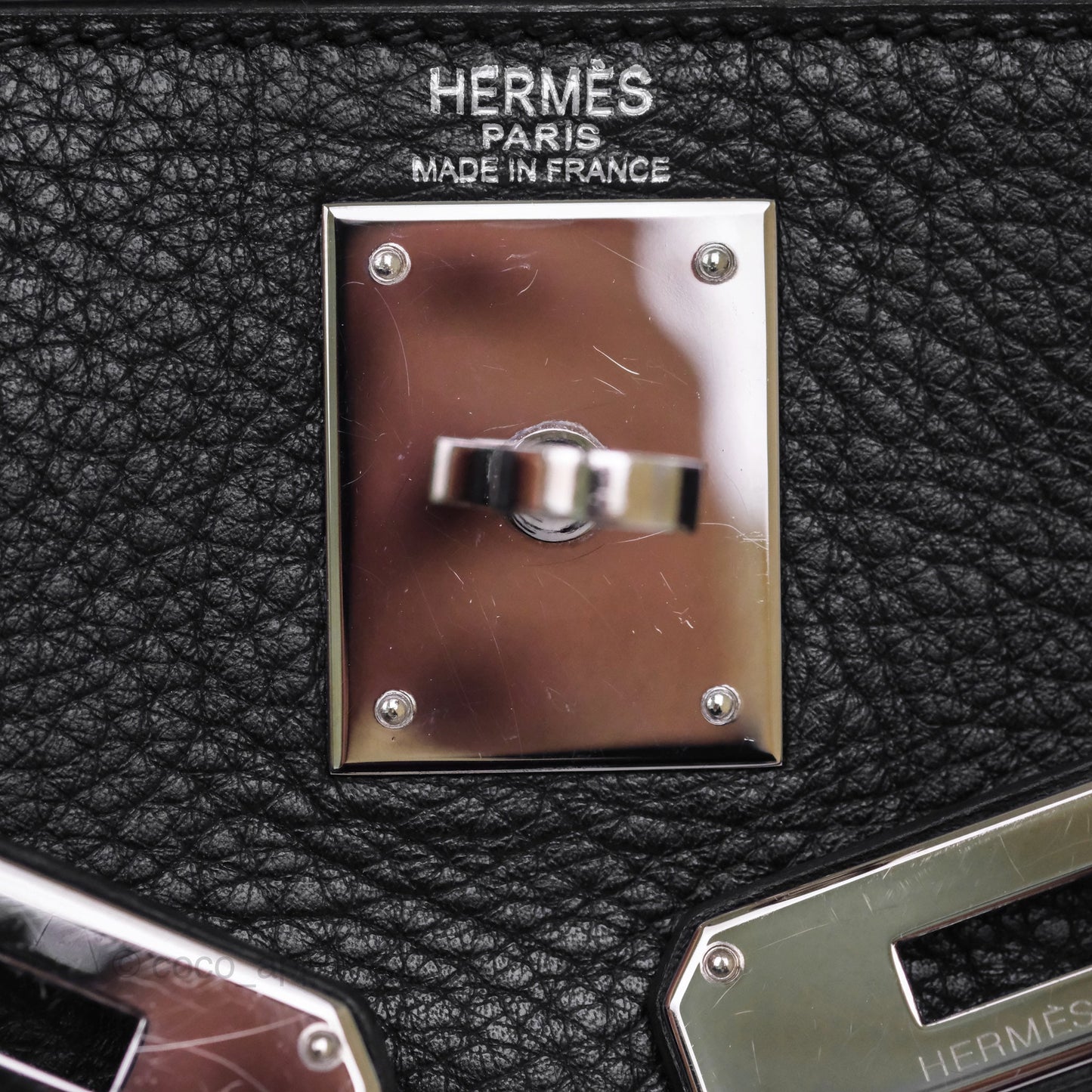 Hermès Kelly 28 Retourne Noir Black 89 Clemence Palladium Hardware