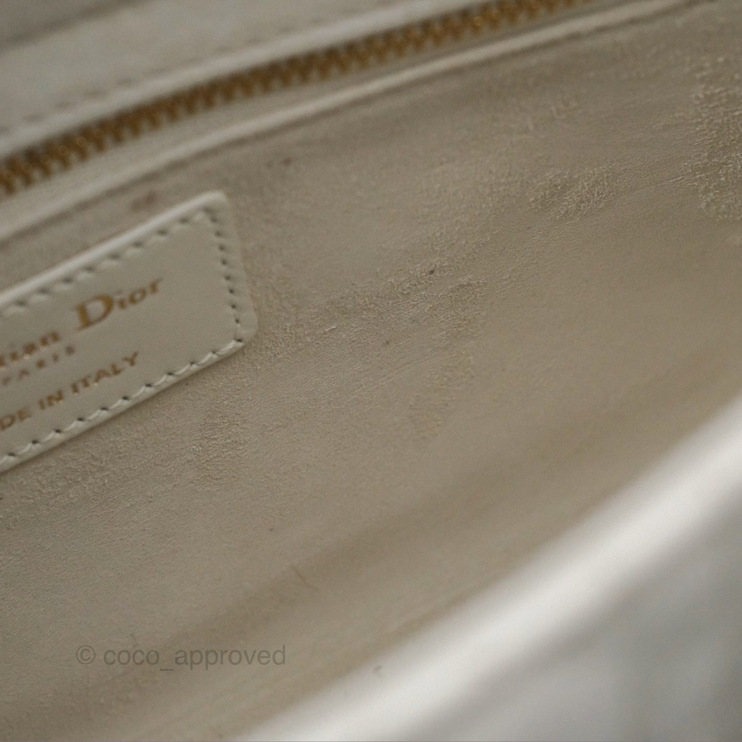 Christian Dior Small Lady Dior My ABCDior Bag Latte Cannage Lambskin