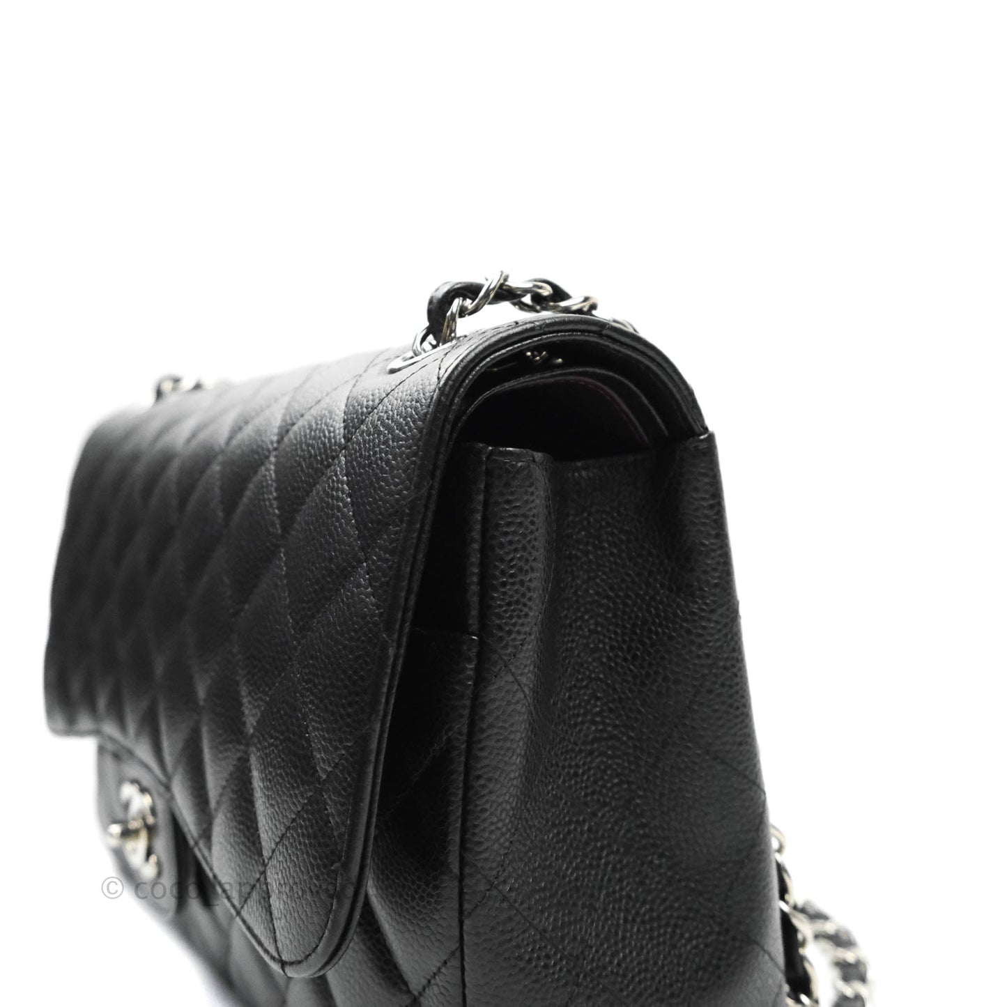 Chanel Jumbo Double Flap Black Caviar Silver Hardware⁣⁣