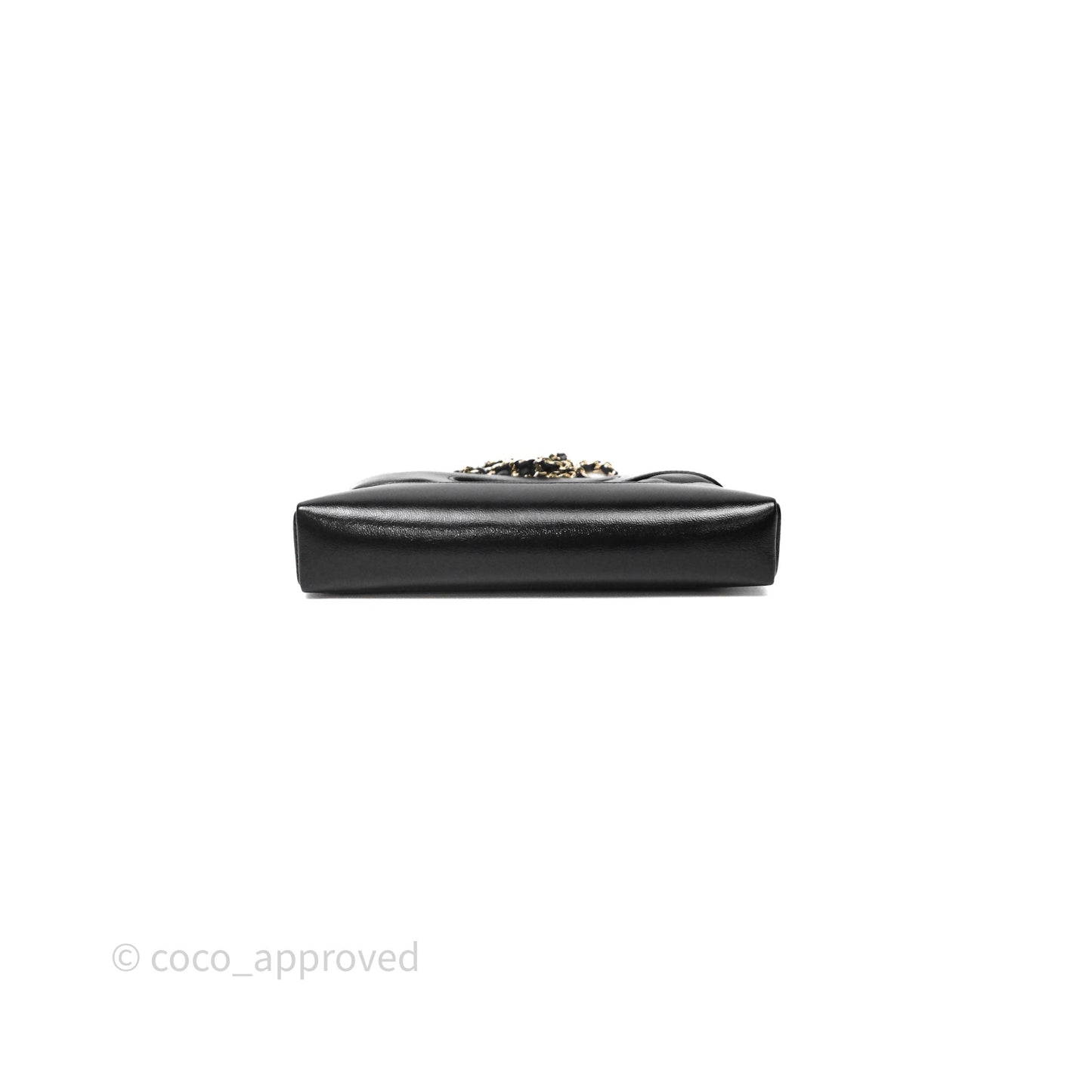 Chanel Nano 31 Black Shiny Lambskin Gold Hardware