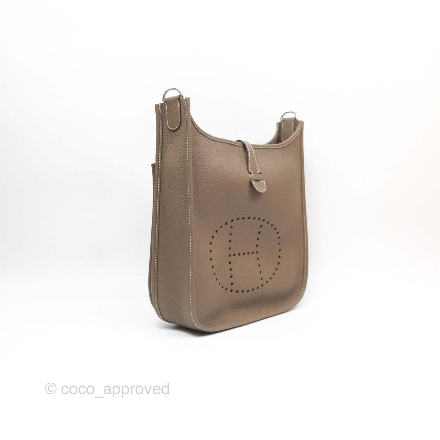 Hermes Evelyne III 29 Etoupe 18 Taurillon Clemence Palladium Hardware