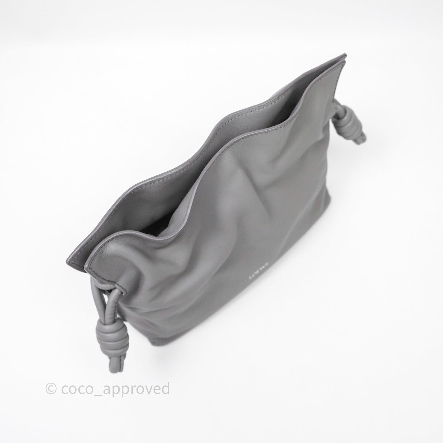 Loewe Mini Flamenco Clutch Nappa Calfskin Grey
