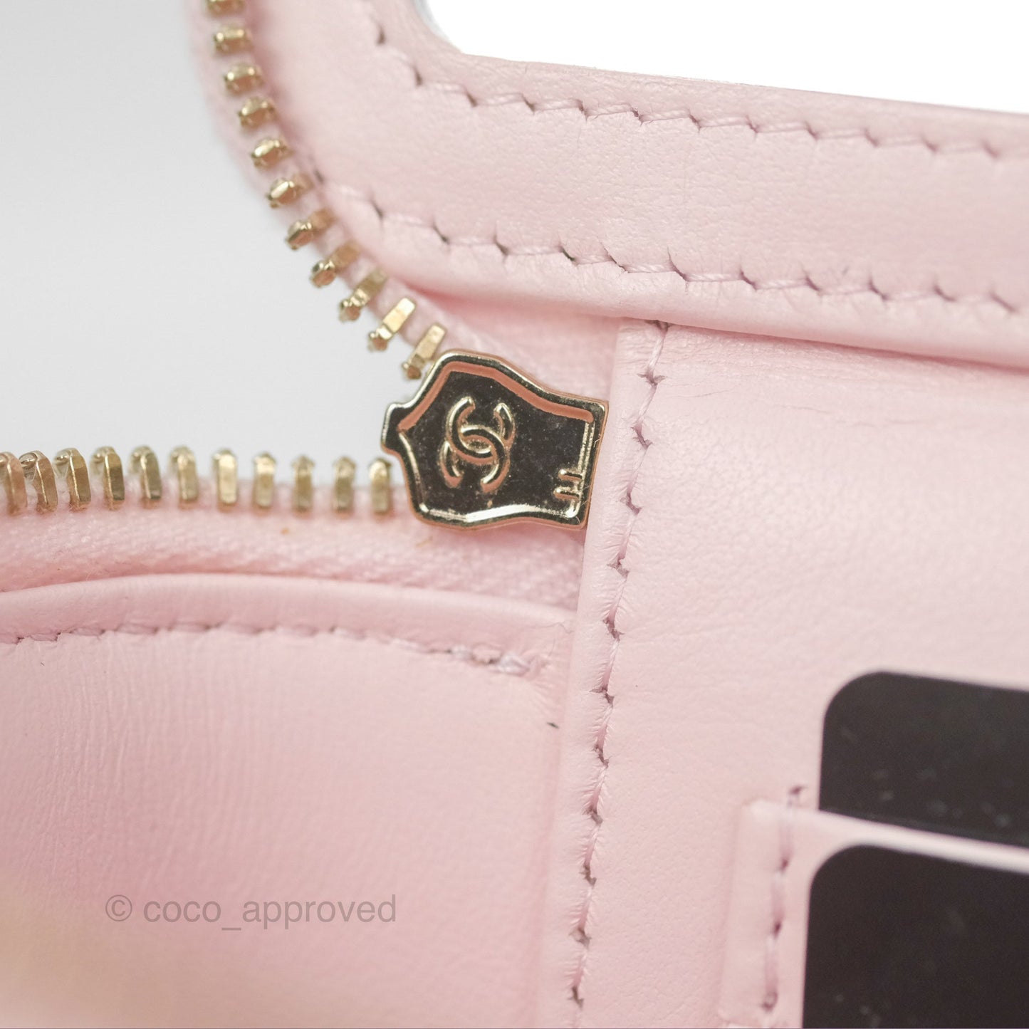 Chanel Classic Vanity With Chain Pink Caviar Gold Hardware