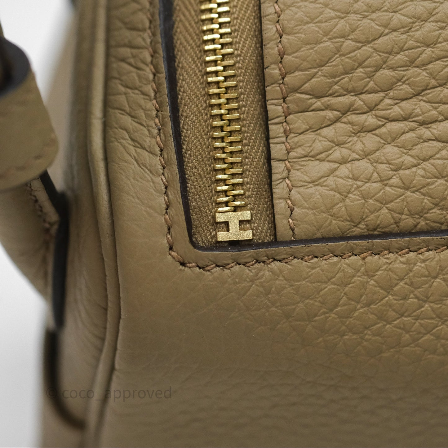 Hermès Mini Lindy 20 Beige Marfa 8Q Clemence Gold Hardware