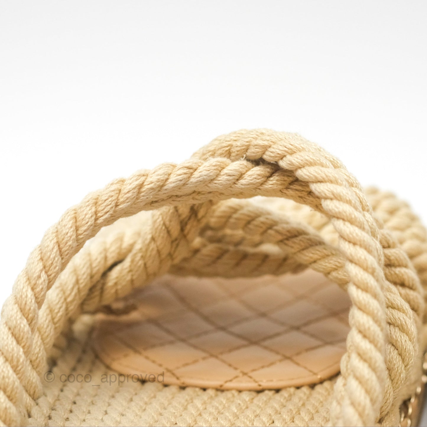 Chanel Cord Chain Slides Size 39