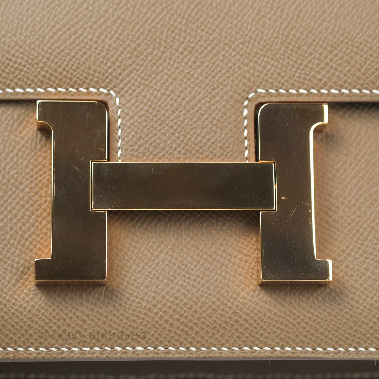 Hermès Constance 24 Mirror Etoupe 18 Epsom Rose Gold Hardware