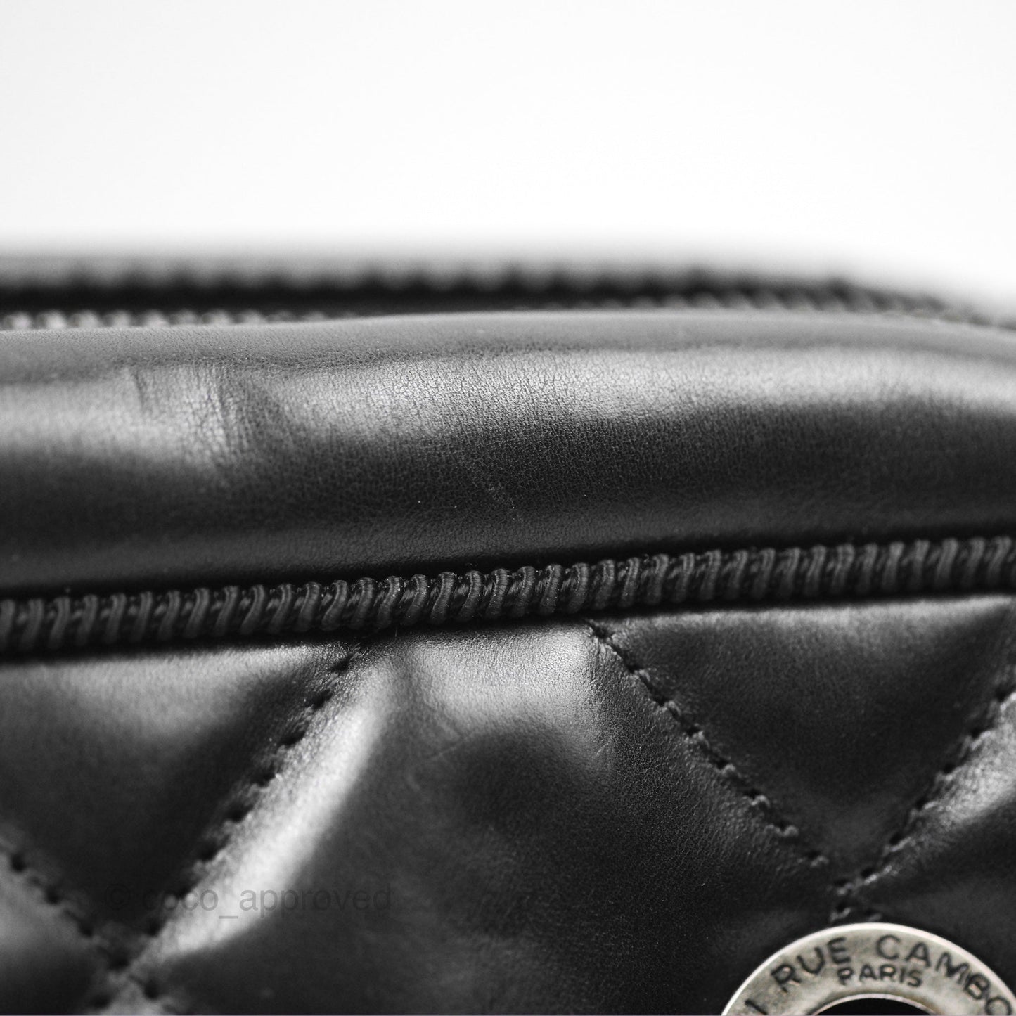 Chanel Large Ballerine Camera Case Black Calfskin Ruthenium Hardware