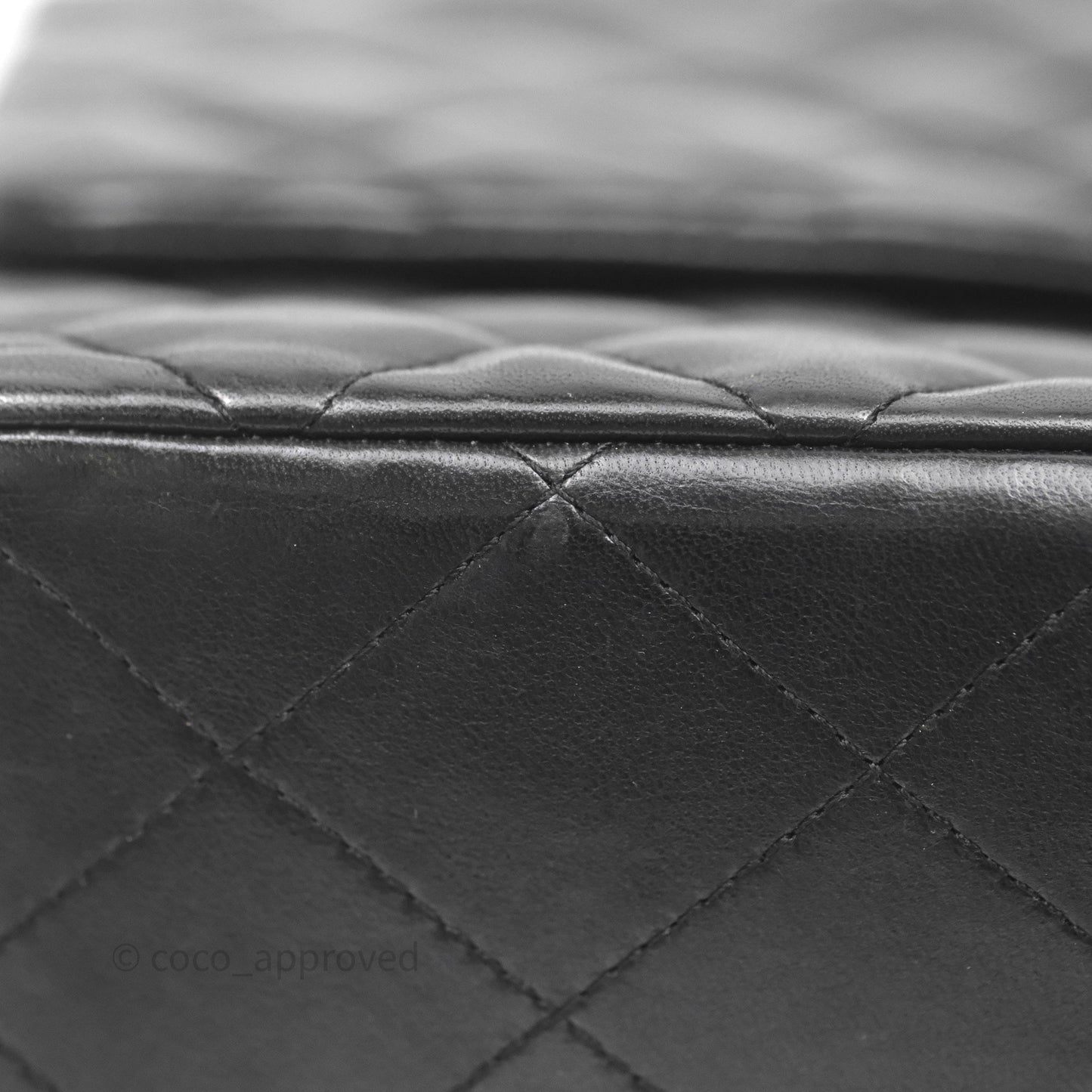Chanel Jumbo Single Flap Black Lambskin Silver Hardware