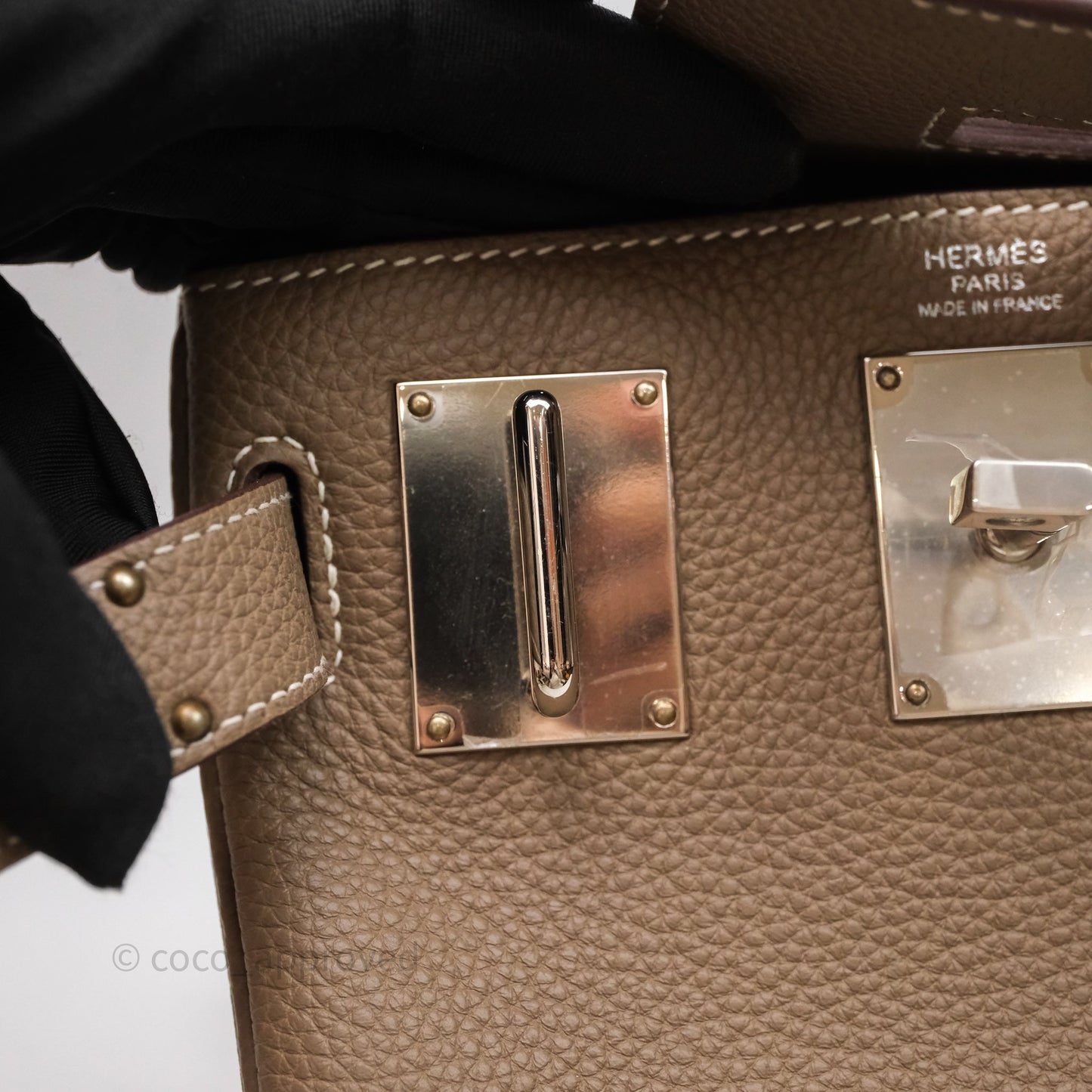 Hermès Hac a Dos PM Backpack Etoupe 18 Togo Palladium Hardware