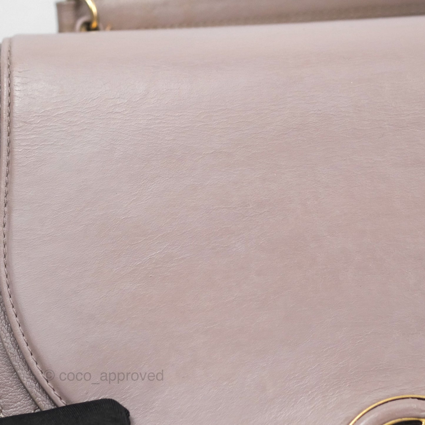 Chanel Coco Curve Flap Burnished Lilac Grey Calfskin Goatskin Antique Gold Hardware