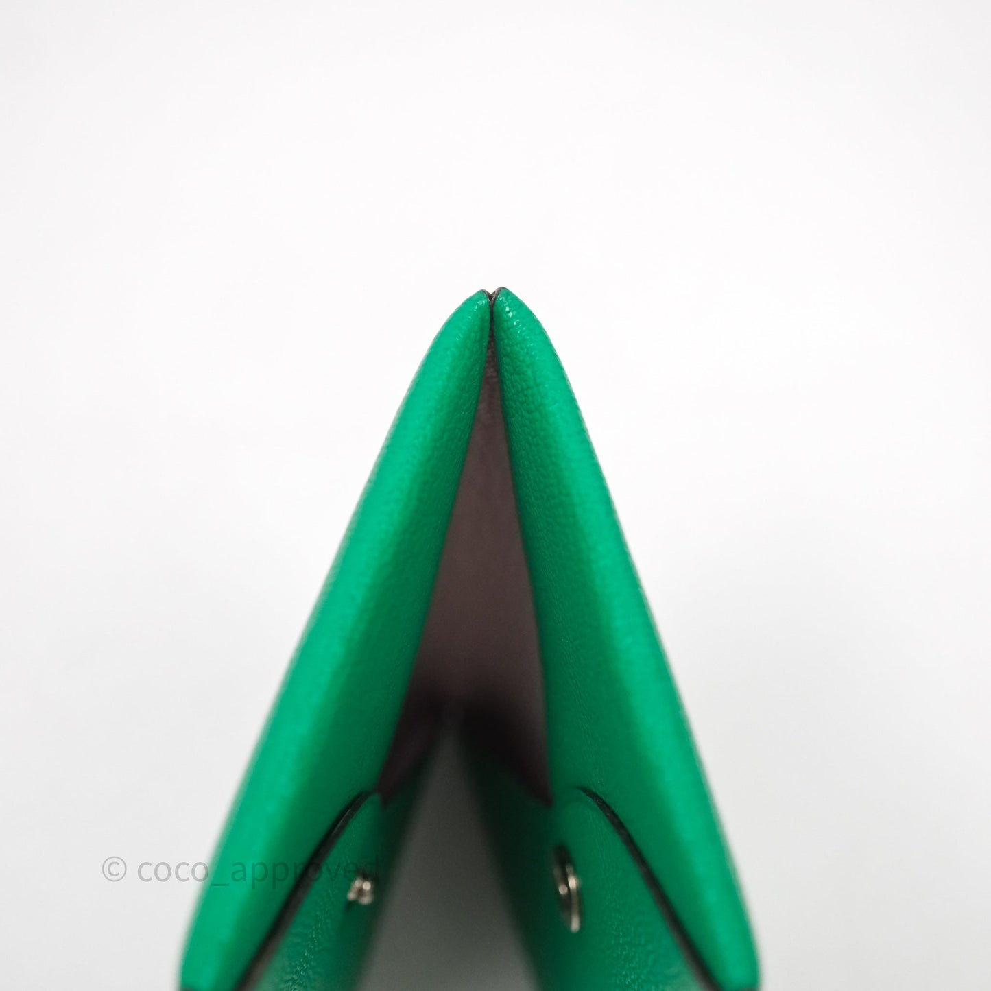 Hermès Calvi Verso Card Holder Vert Mysore