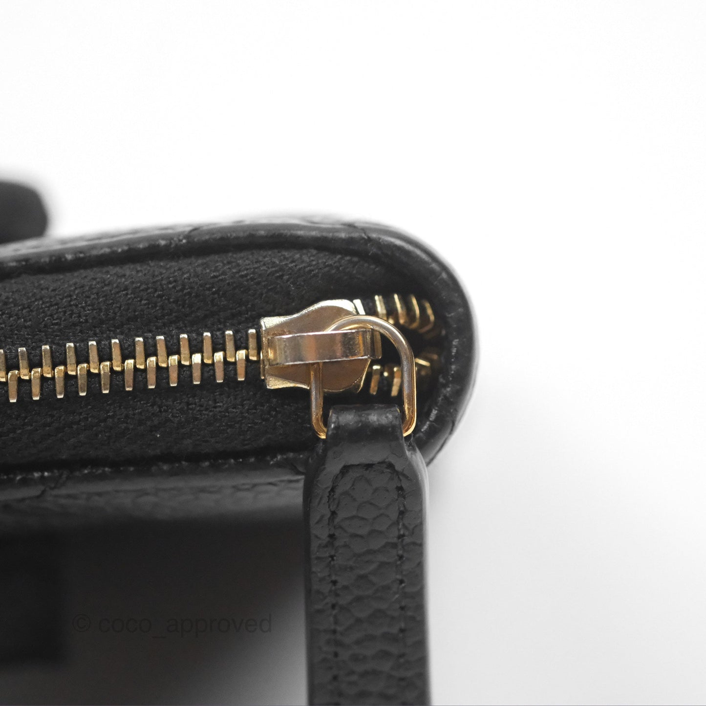 Chanel Classic Zipped Coin Purse Black Caviar Gold Hardware