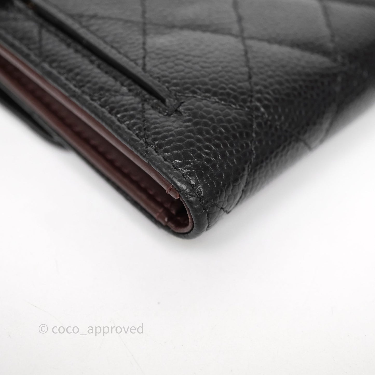 Chanel Classic Short Flap Wallet Black Caviar Gold Hardware